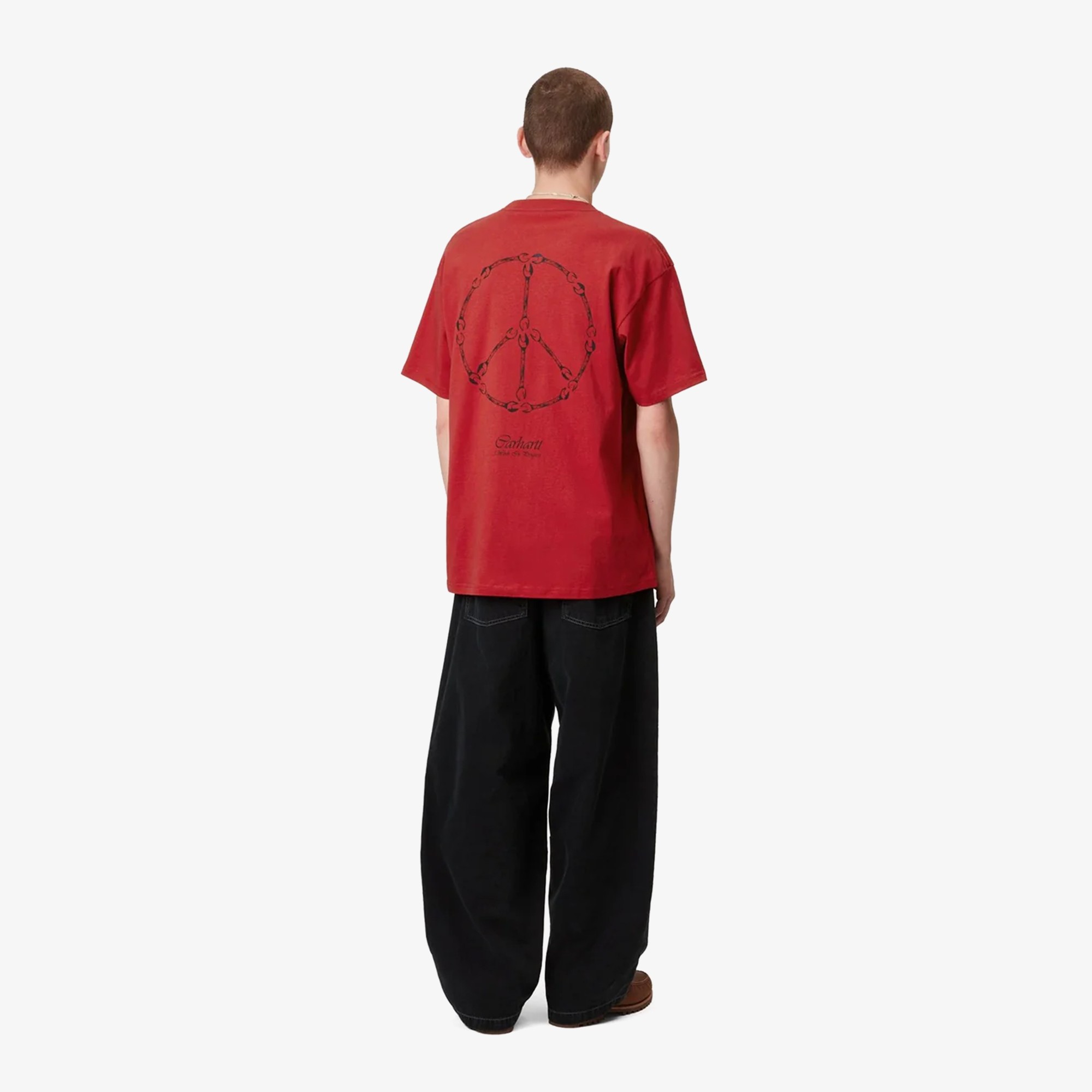 S/S Peace And Work T-Shirt 'Cherry'