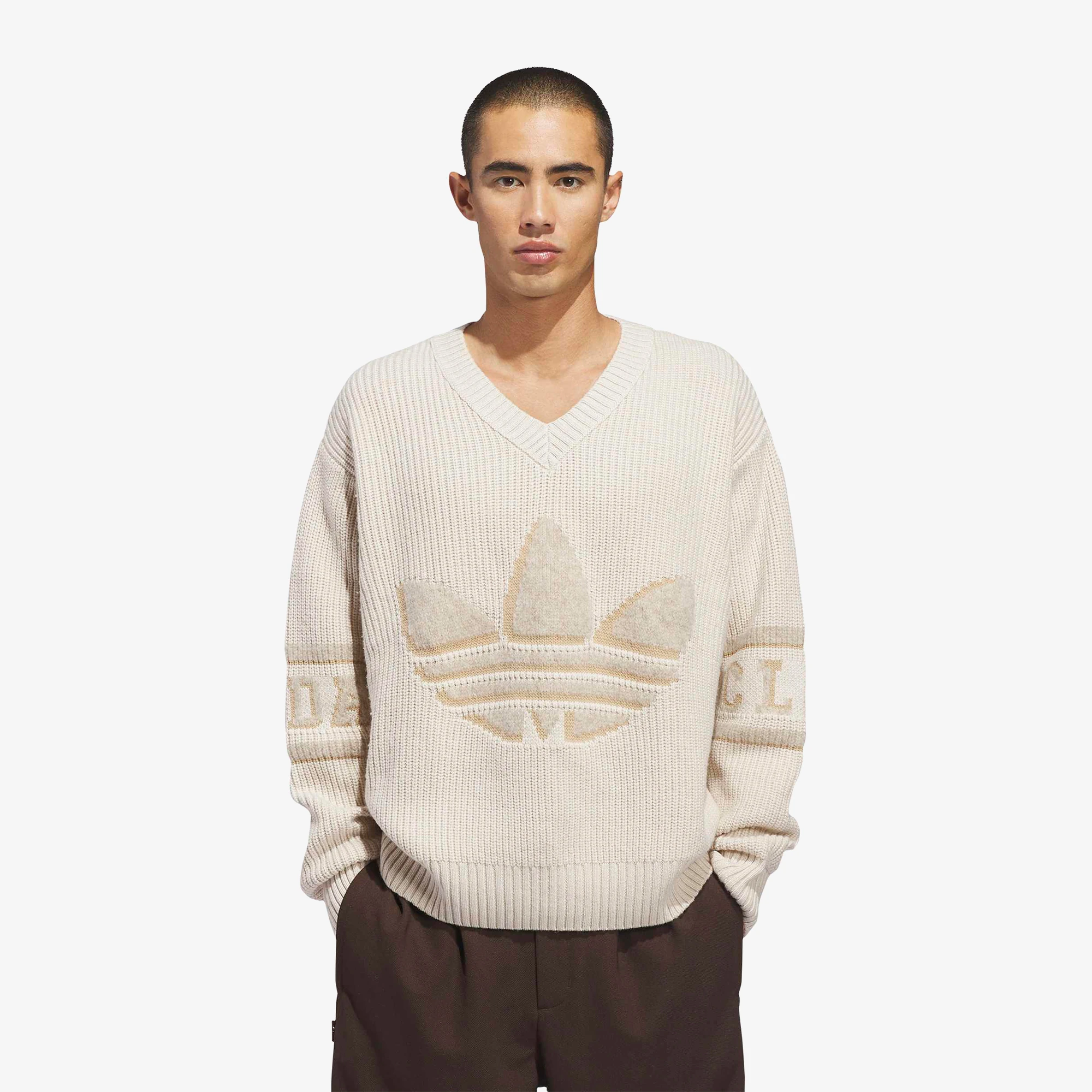 adidas x CLOT Knit Sweatshirt 'Beige'