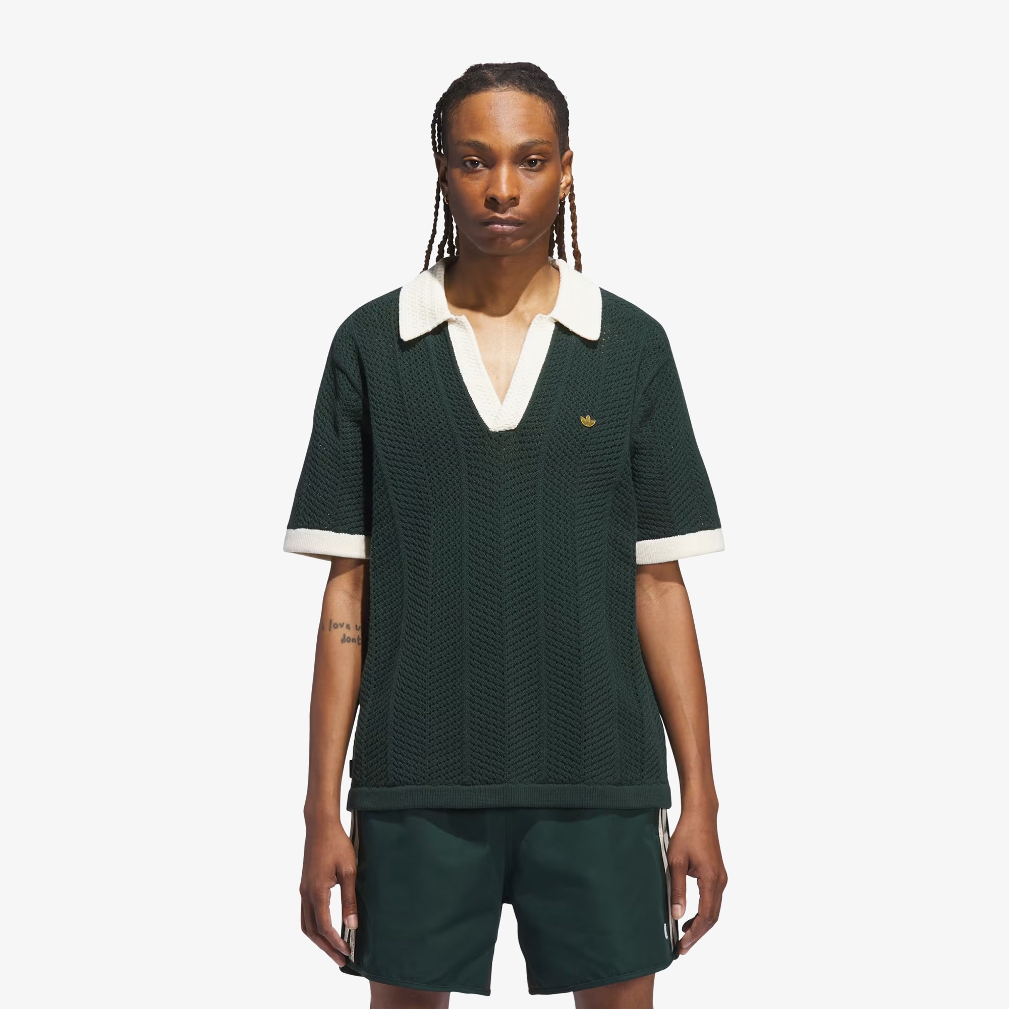 adidas x Clot Pique Knit Polo 'Green Night'