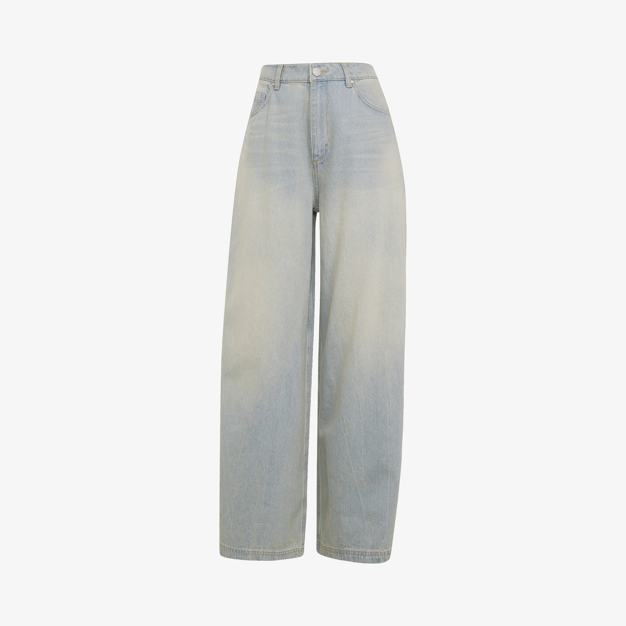 Adilenium Zip Washed Denim Pants 'Light Denim'