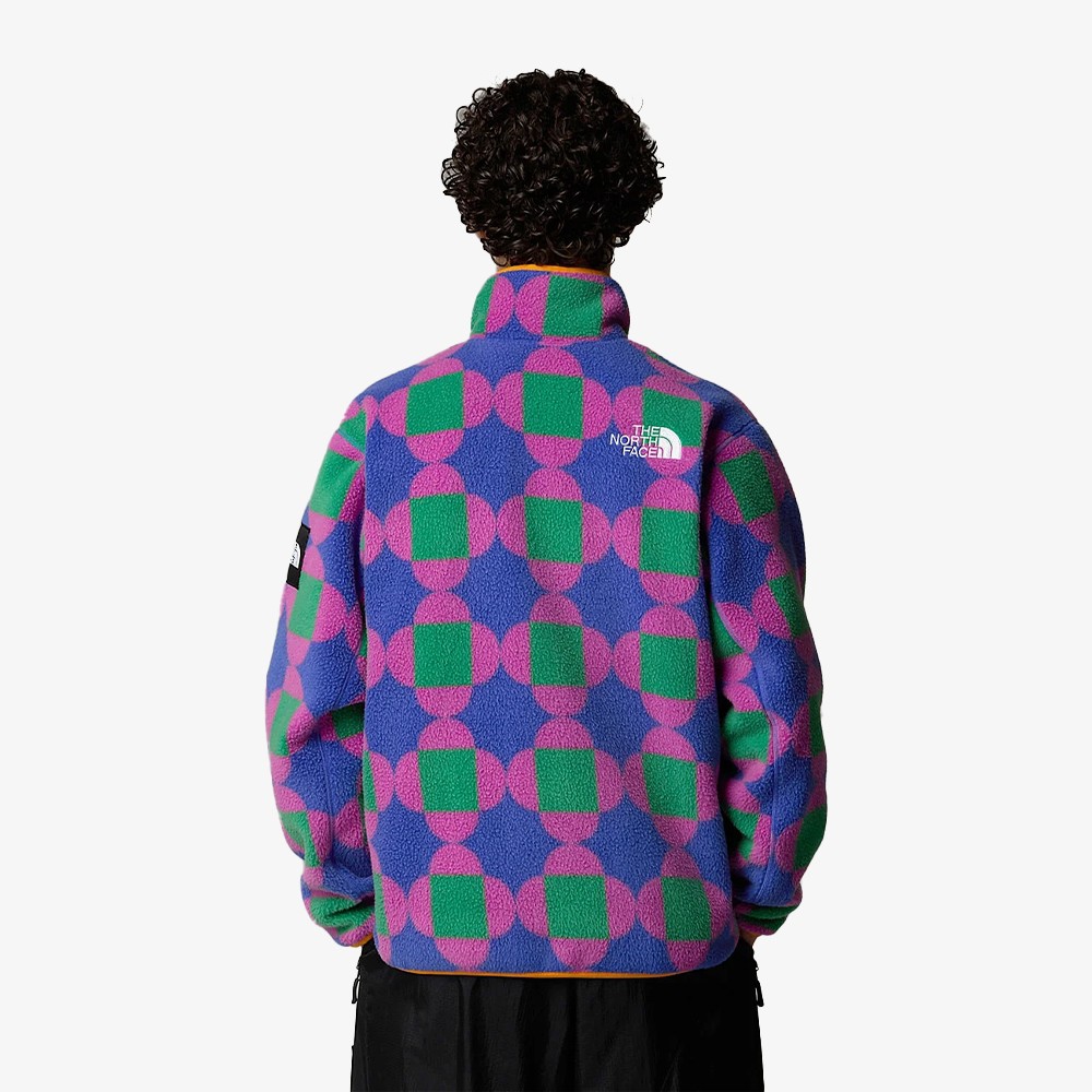 TNF x Yinka Ilori Printed Reversible Fleece Jacket 'Solar Blue Lets Blossom Together Print'