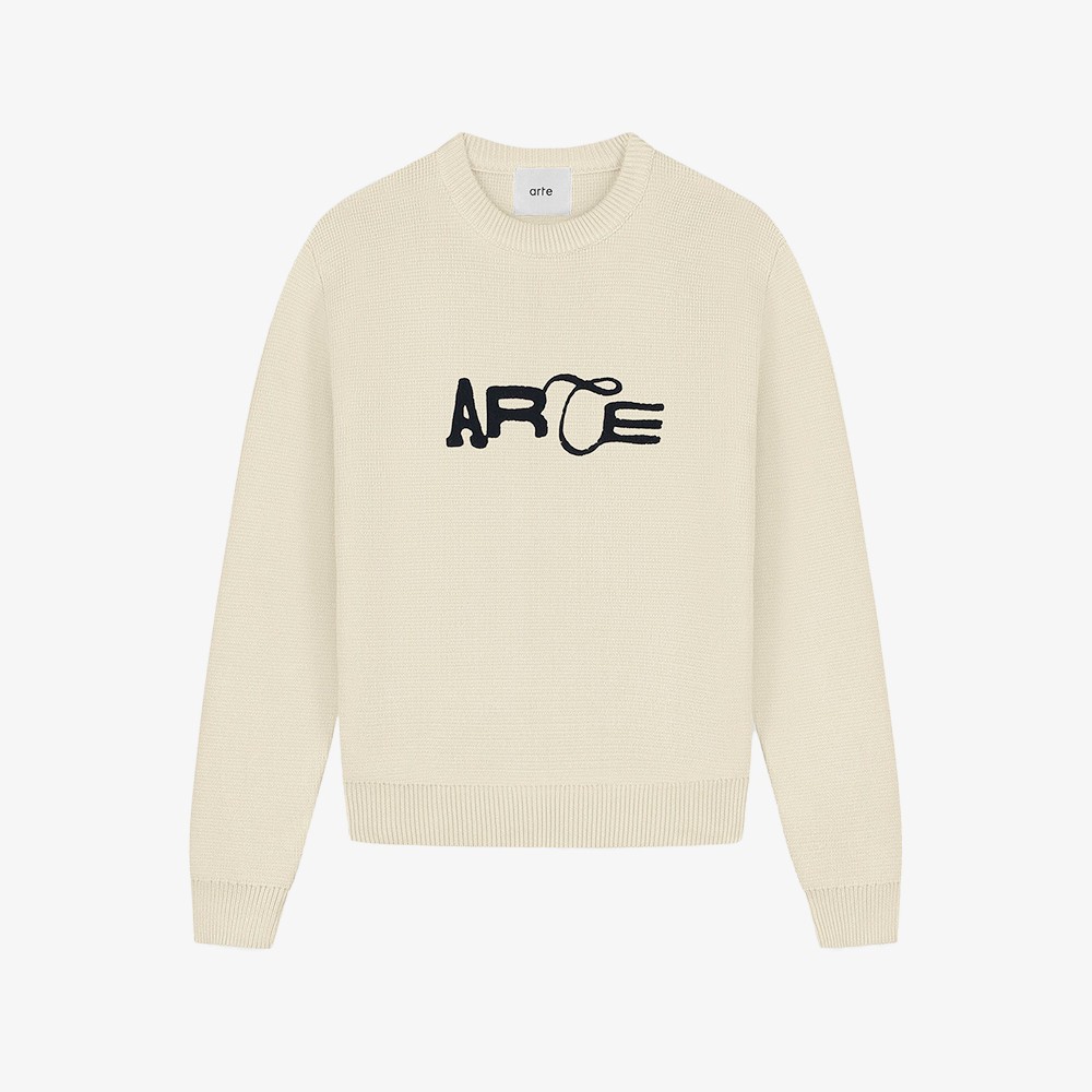 Logo Knit Sweater 'Cream'