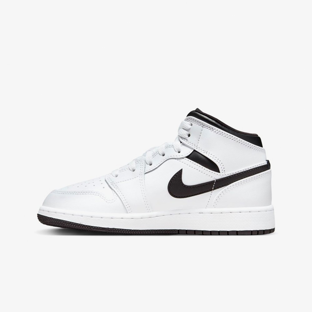 Air Jordan 1 Mid GS White Black GS