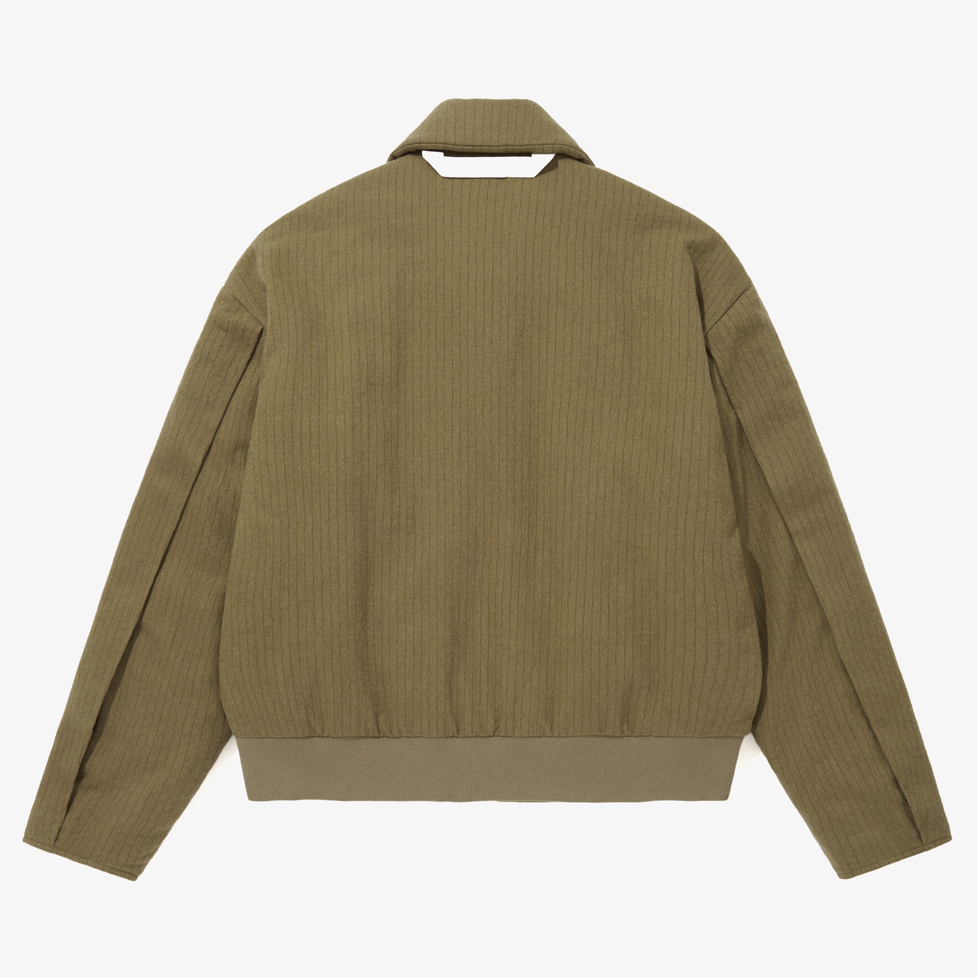 Premium Vintage Woolen Stripe Blouson 'Peanut Brown'