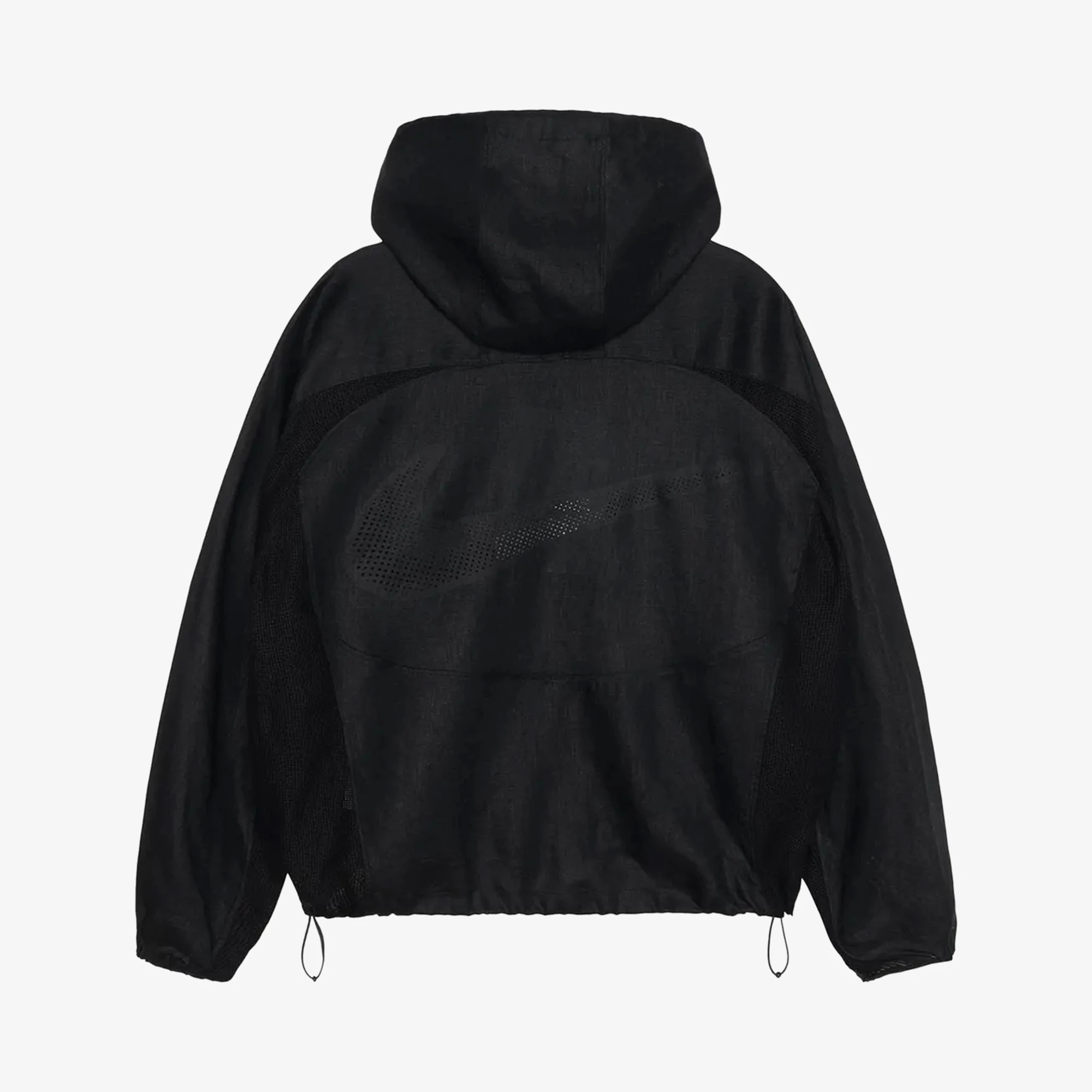 Nike x Stussy Linen Jacket Hoodie 'Black White' - WUNDER