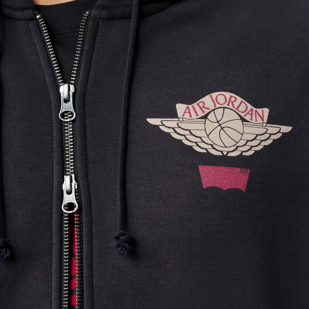 Air Jordan x Levi's® Full Zip Hoodie 'Black' - WUNDER