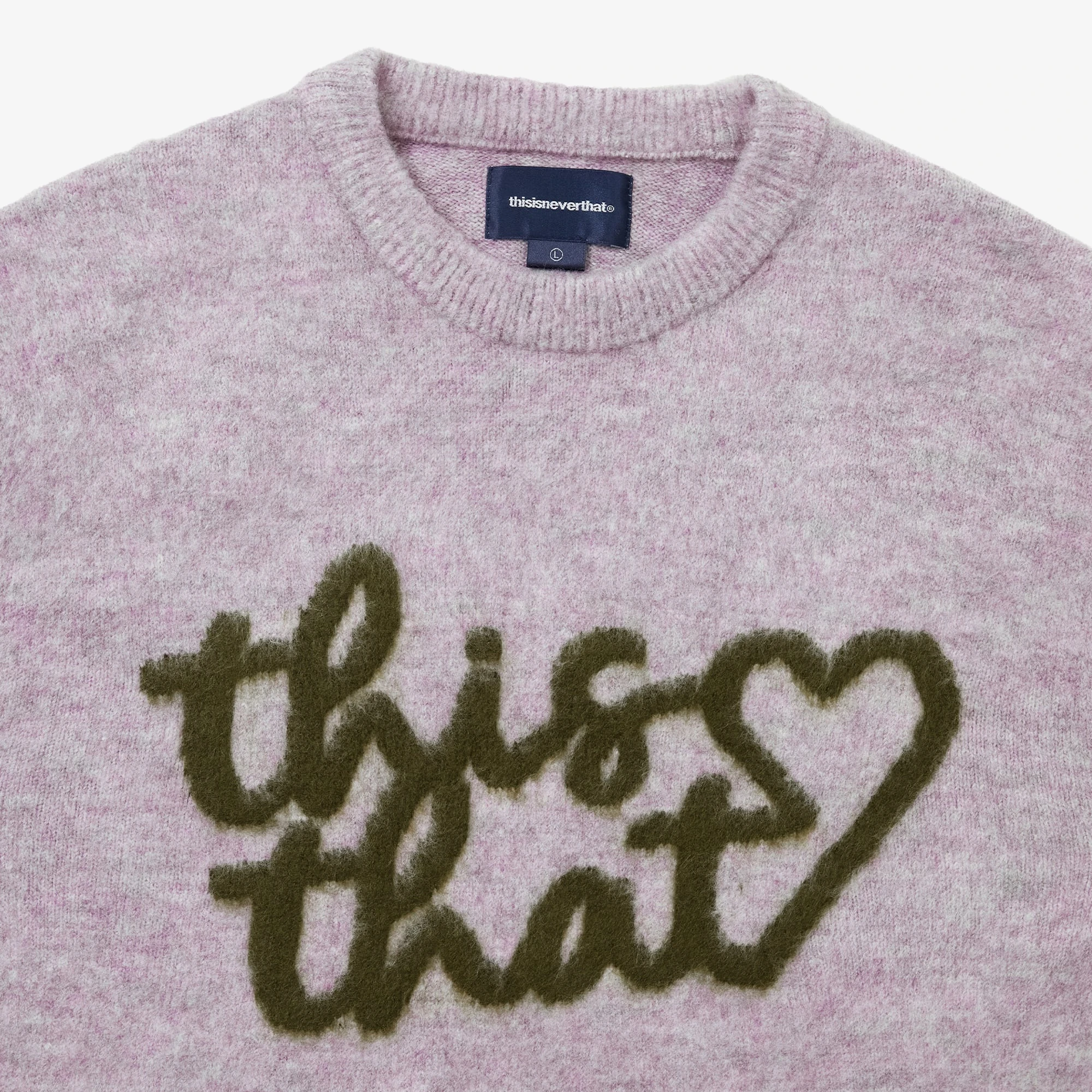 Heart Logo Knit Sweater 'Lavender'
