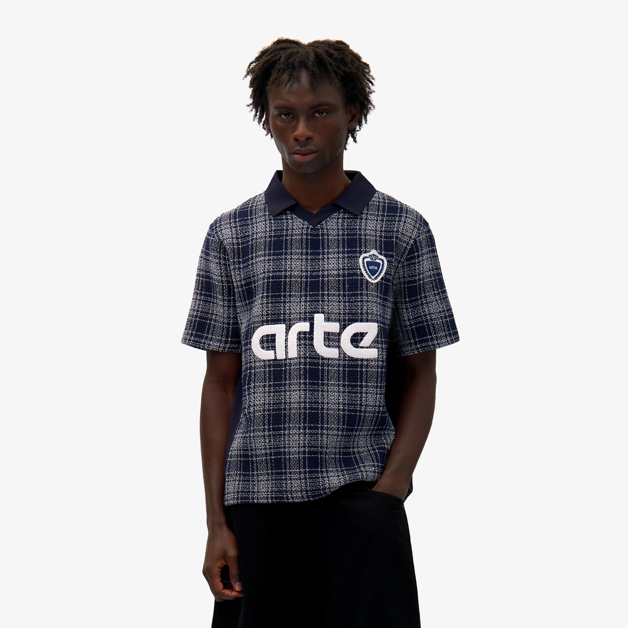 Plaid Jersey 'Navy'