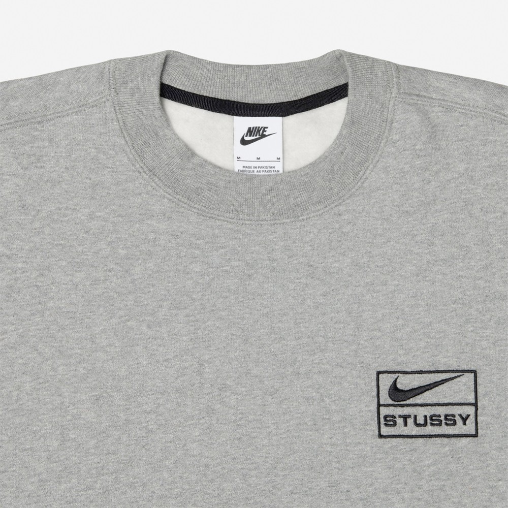 Nike x Stüssy Fleece Crewneck 'Grey'