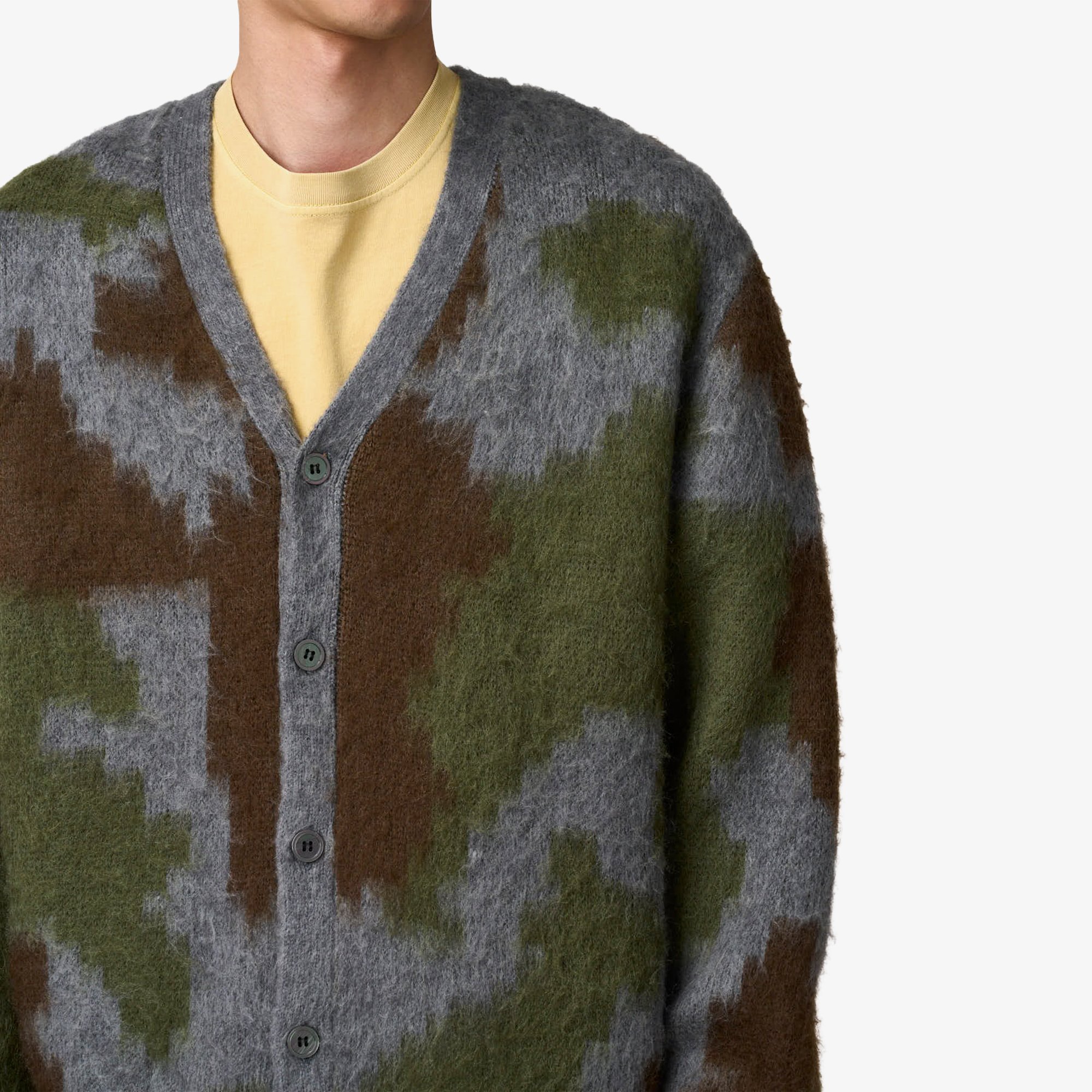 Mohair Cardigan 'Jungle Digi Camo'