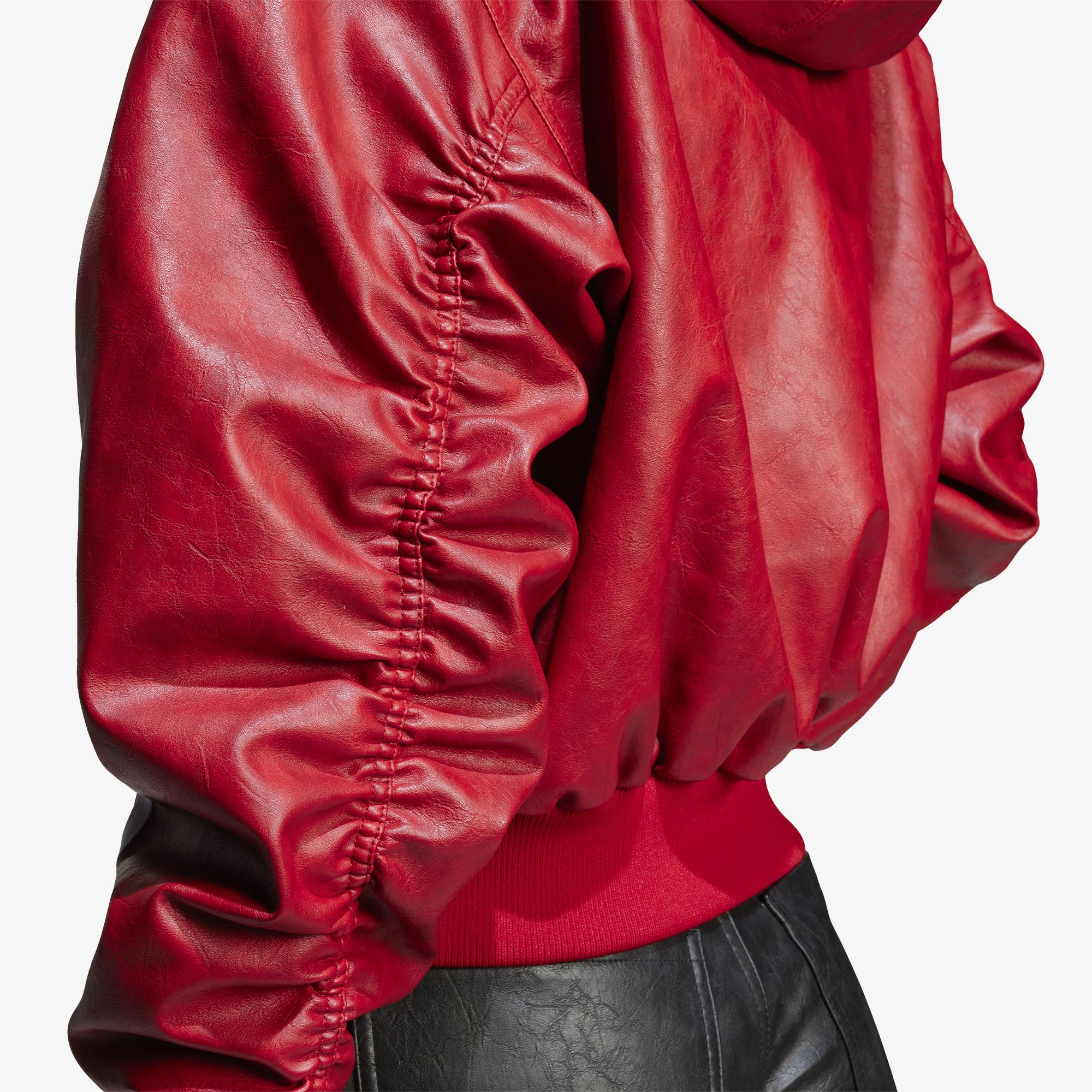 Adilenium Season 3 Vintage Faux Leather Jacket 'Better Scarlet'