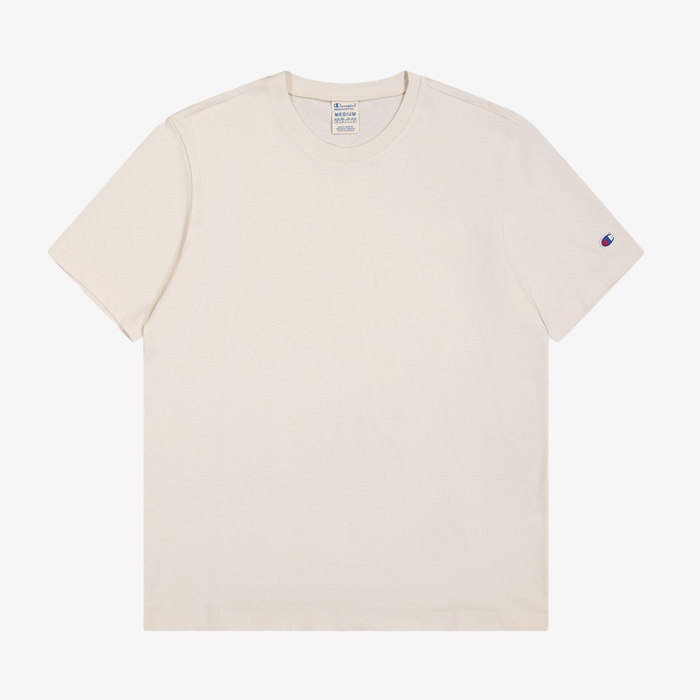 Champion Crewneck T Shirt Beige WUNDER