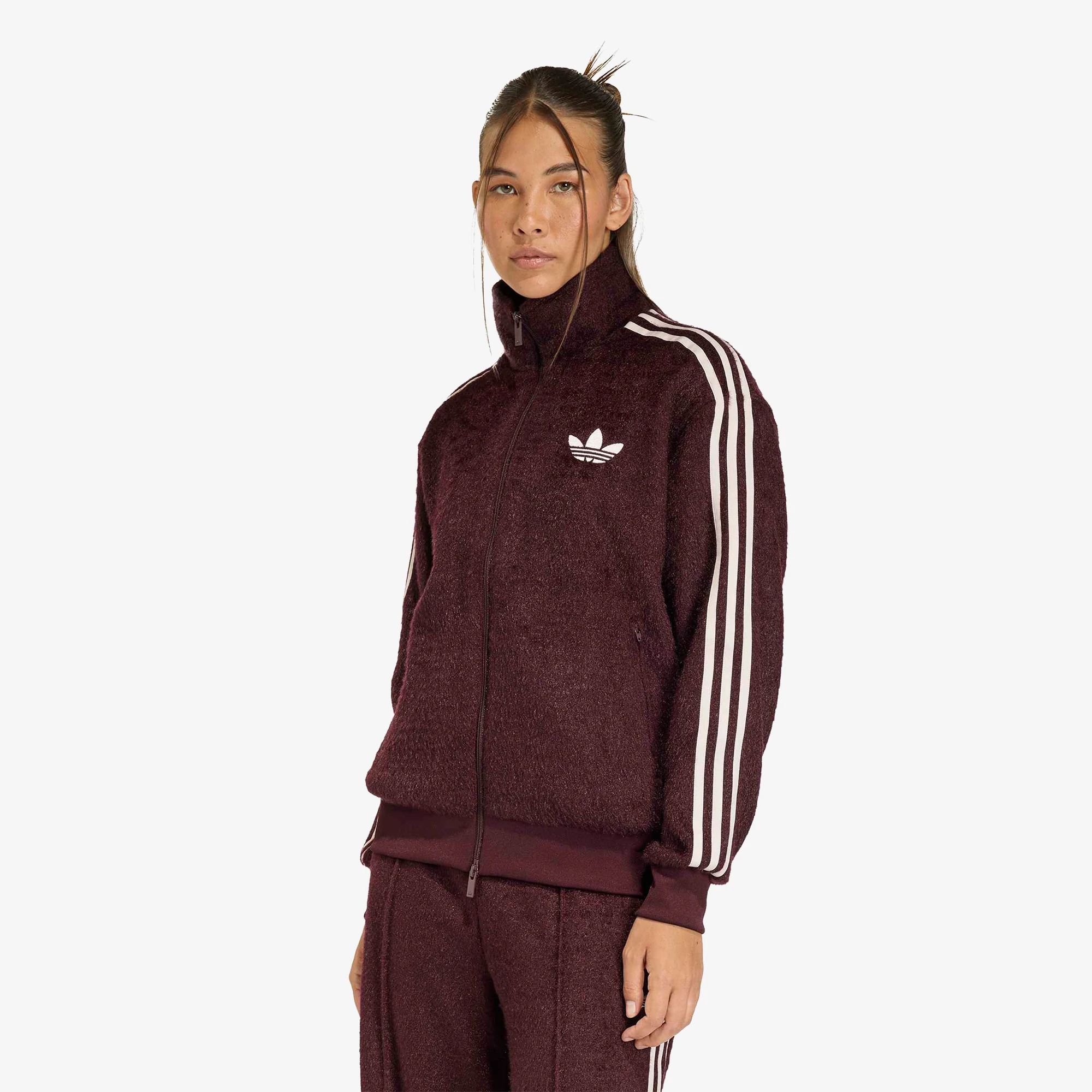 Mohair Firebird Loose Track Top 'Maroon'