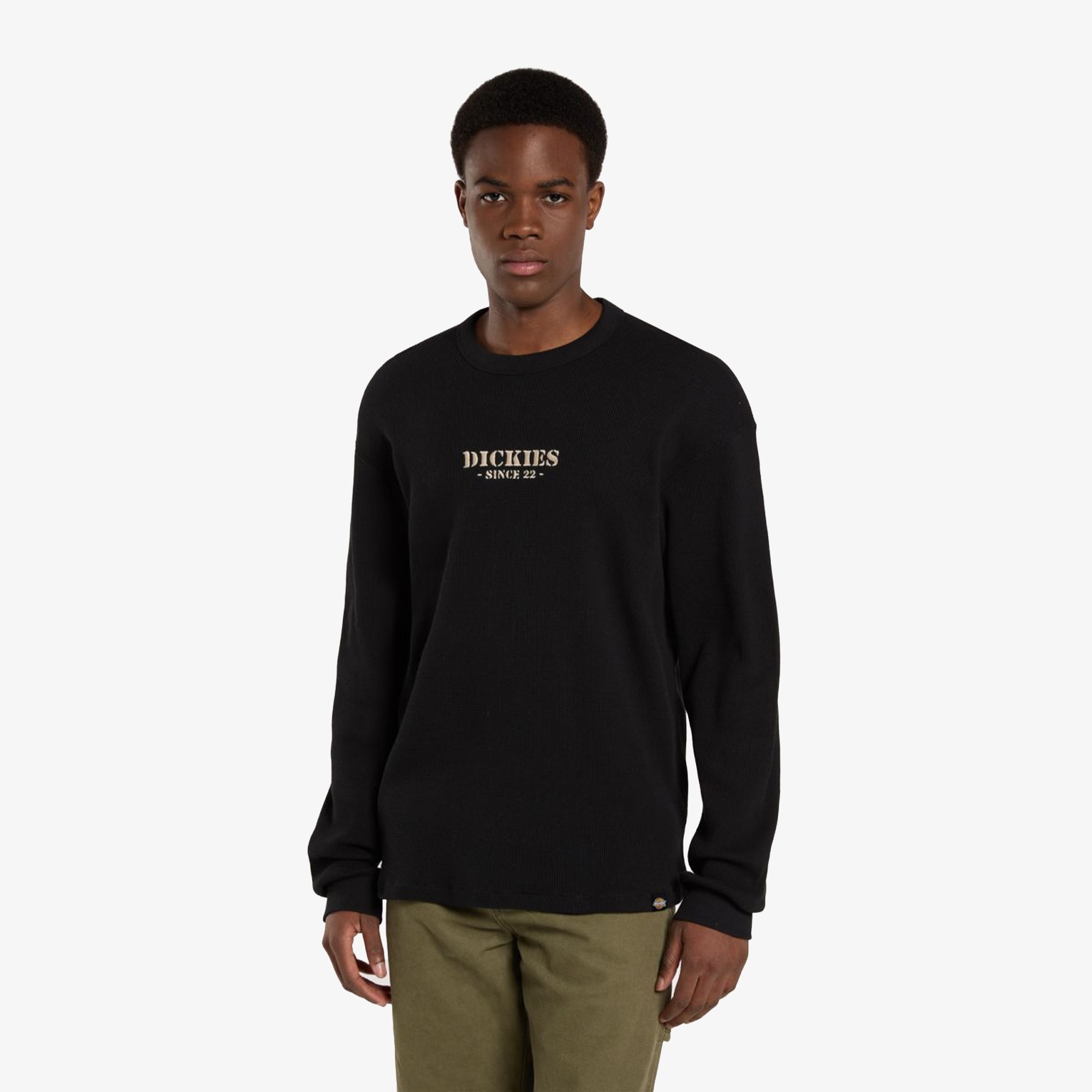 Waffle Longsleeve T-Shirt 'Black'