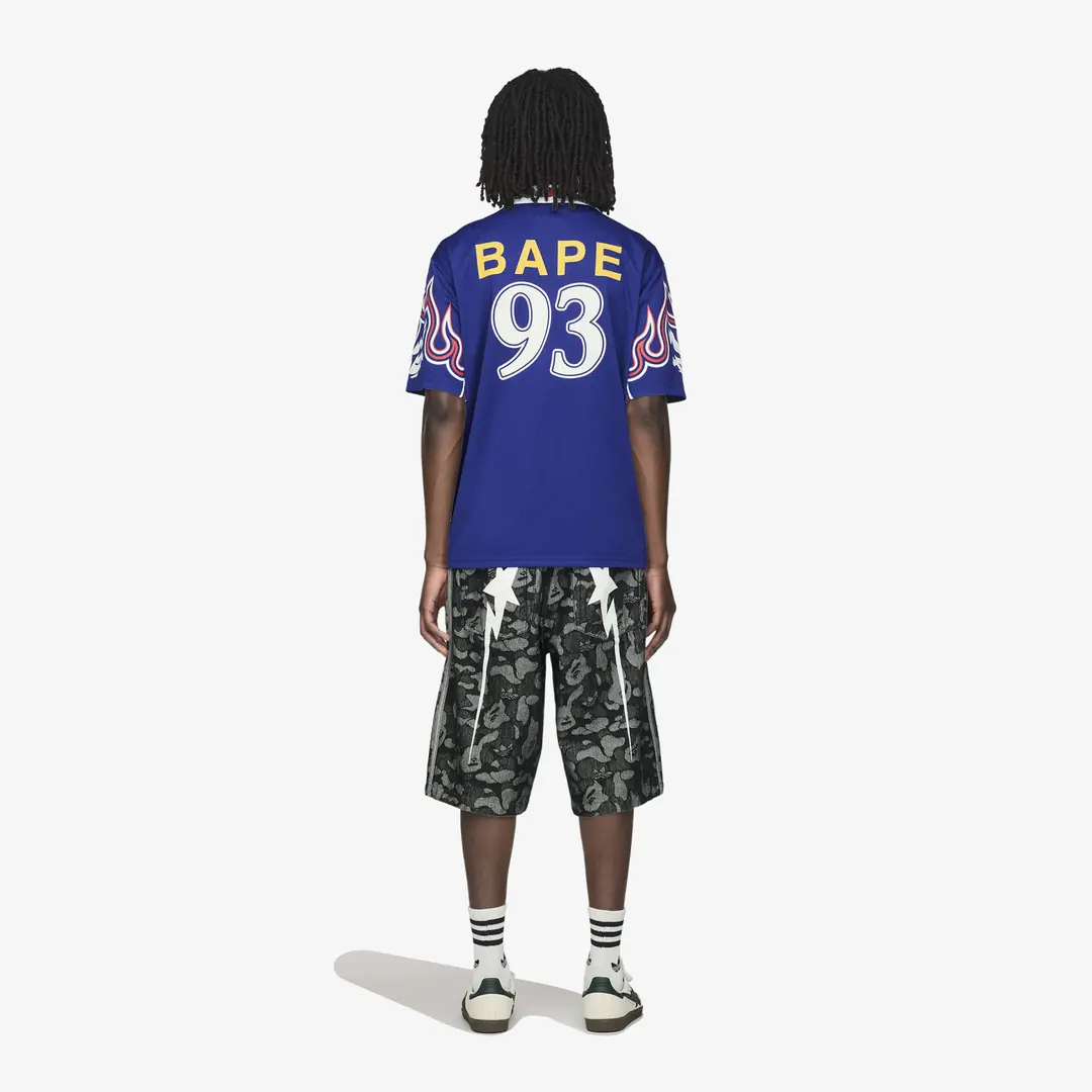 adidas x BAPE SSL Flame Jersey 'Japan Blue' - WUNDER
