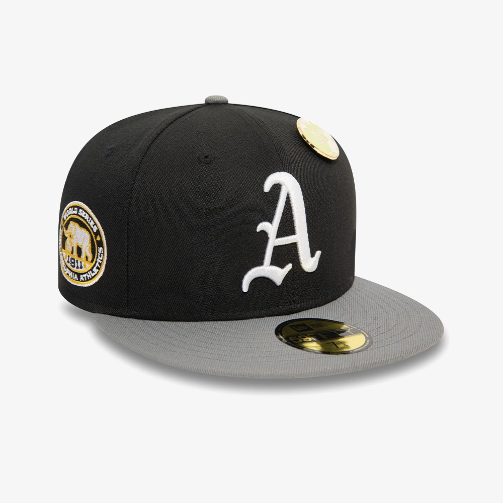 Oakland Athletics MLB Contrast Pin 59FIFTY Fitted Cap 'Black'