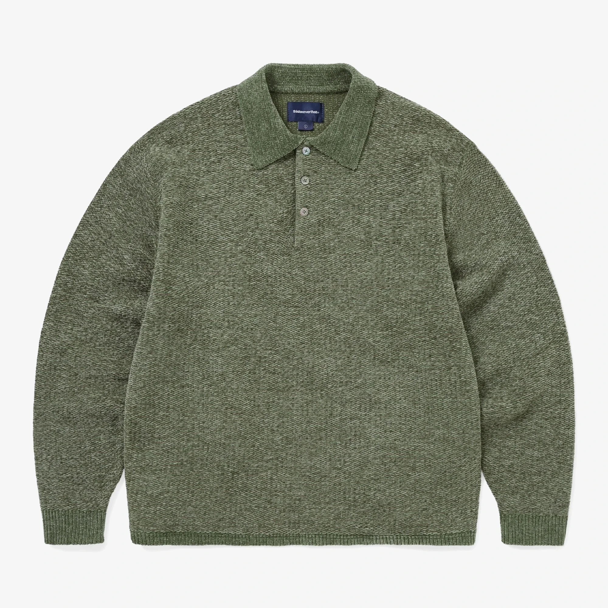 Velvet Knit Polo 'Green'