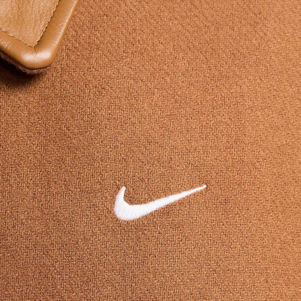 Solo Swoosh Wool Varsity Jacket 'Brown' 