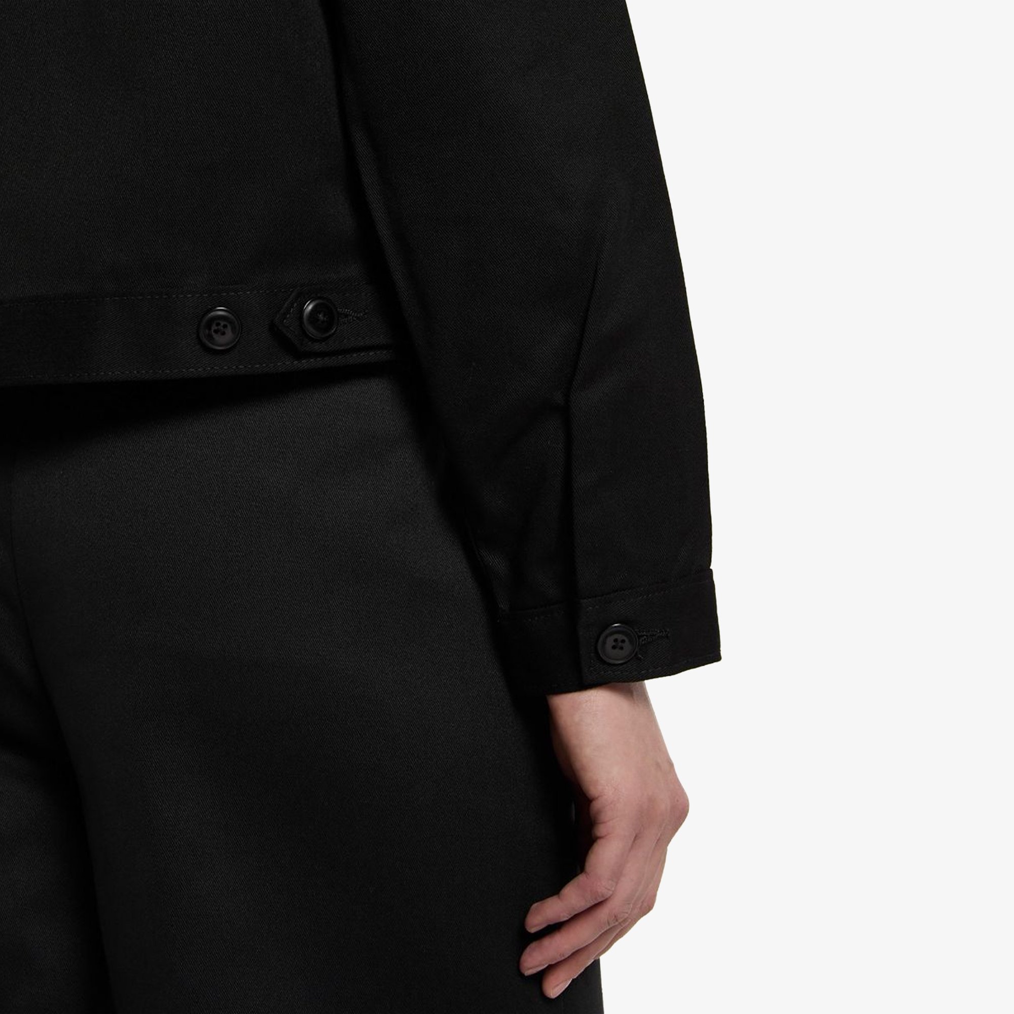 Unlined Cropped Eisenhower Jacket 'Black'