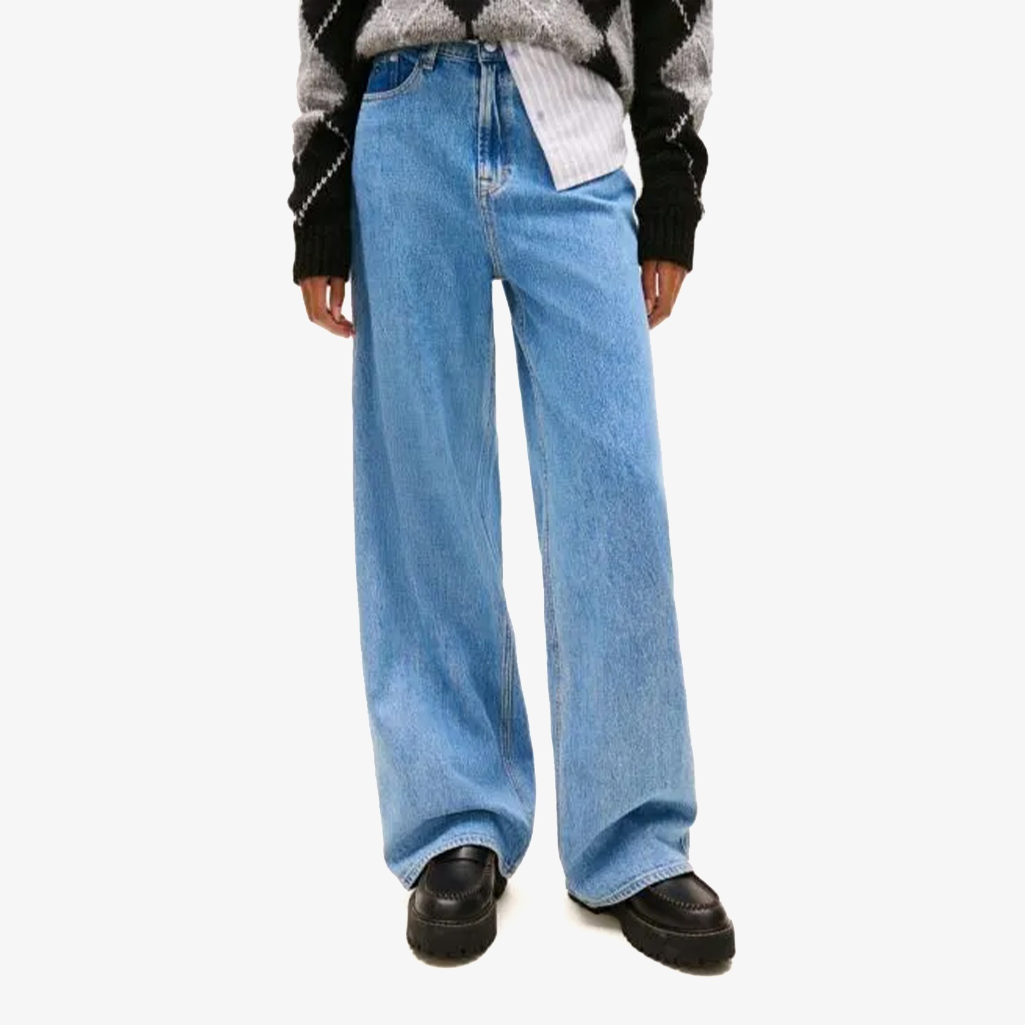 Claire High Rise Wide Leg Jeans 'Medium Blue' (W)