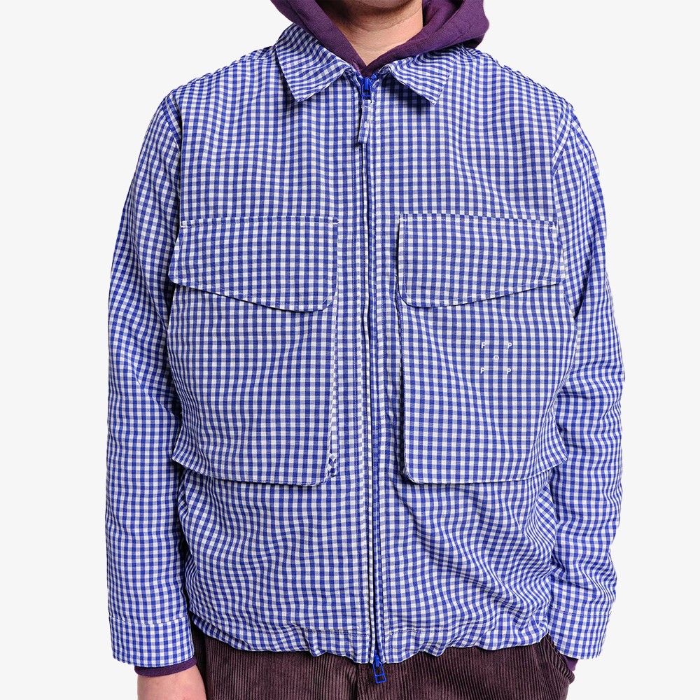 Checked Boxer Shirt 'Twilight Blue'