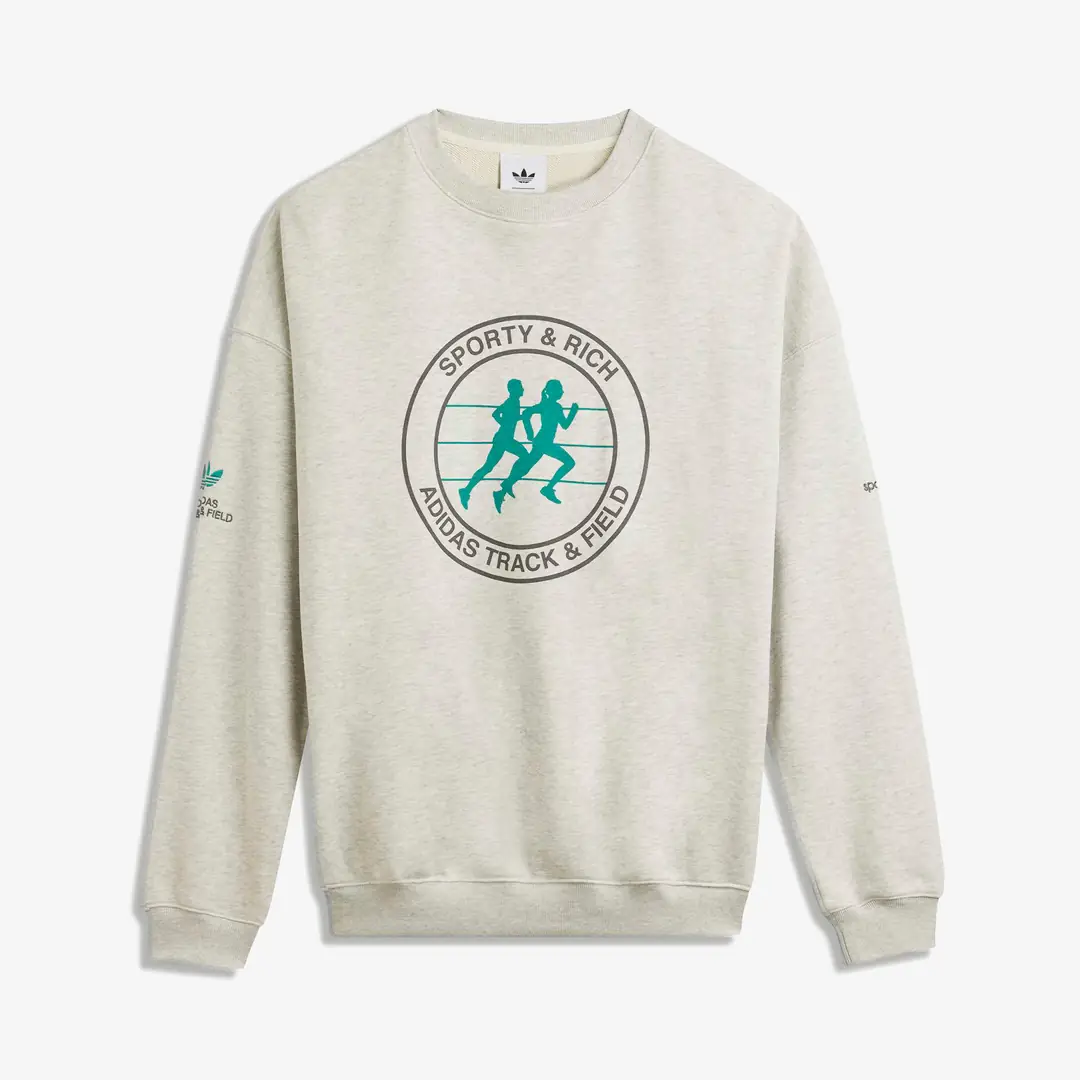 スウェット Sporty & Rich / Track Club sweat XL adidas x Sporty & Rich Sweater 'Light Grey Heather' - WUNDER