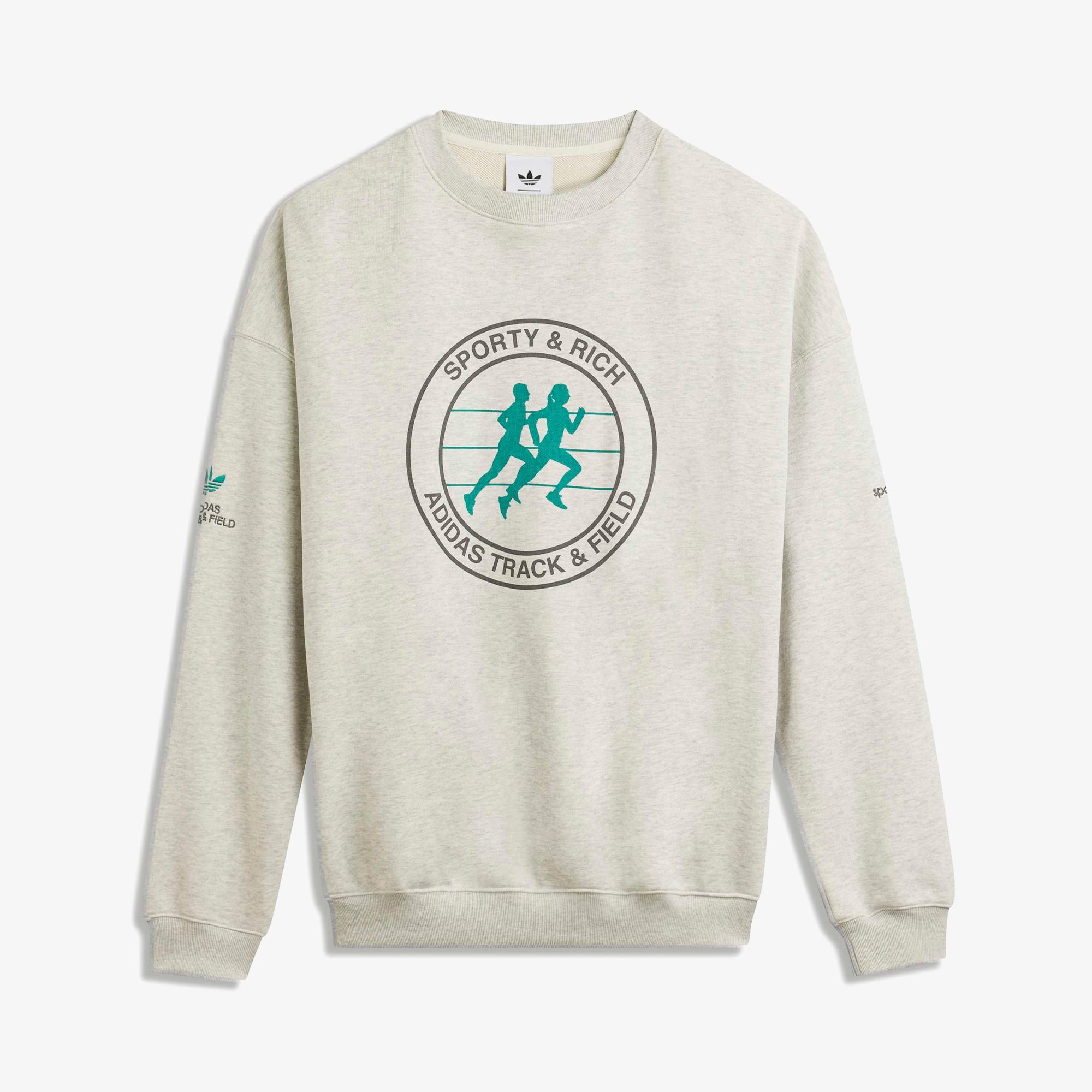 adidas x Sporty & Rich Sweater 'Light Grey Heather'