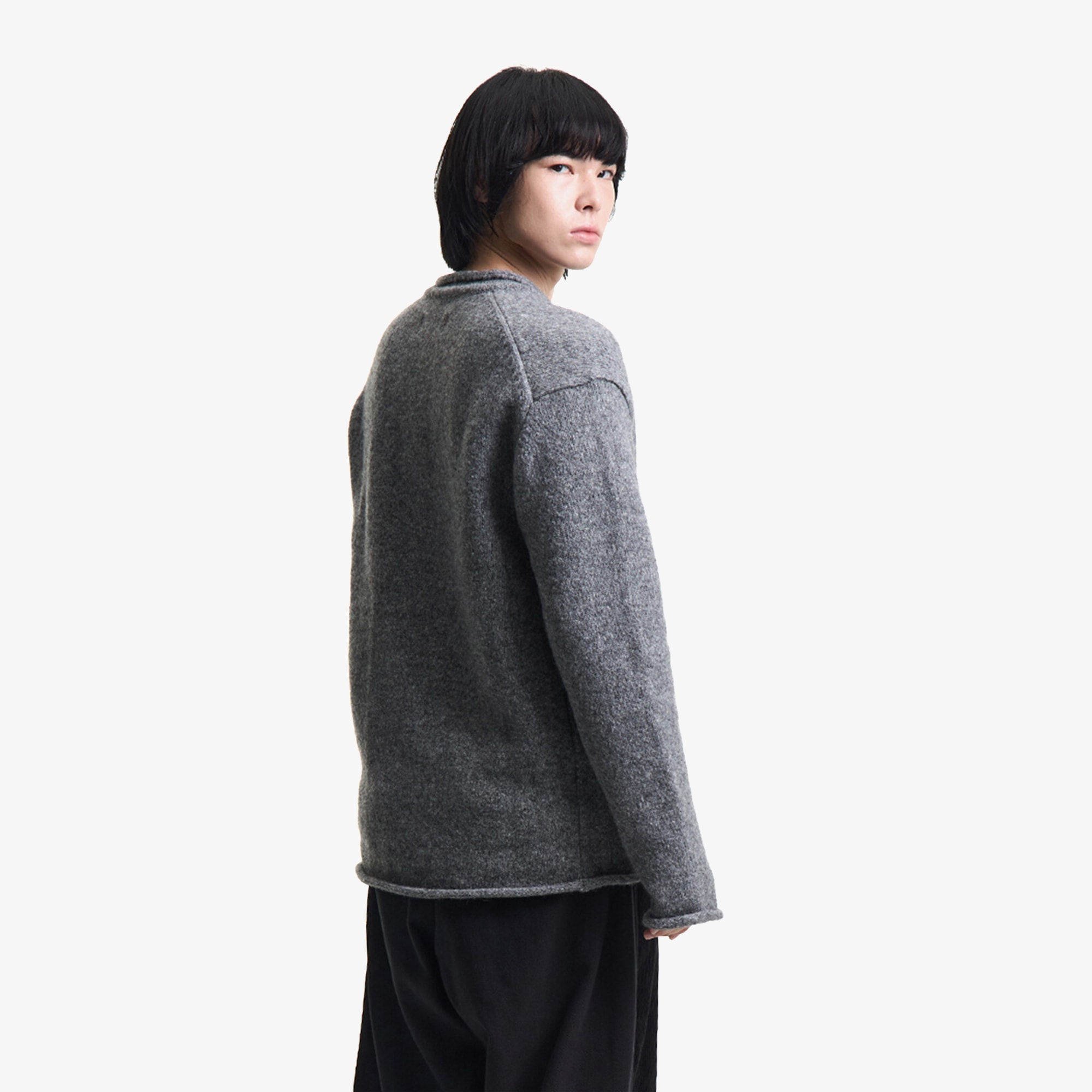 Premium Kidmohair Nomadic Sweater 'Melange Grey'