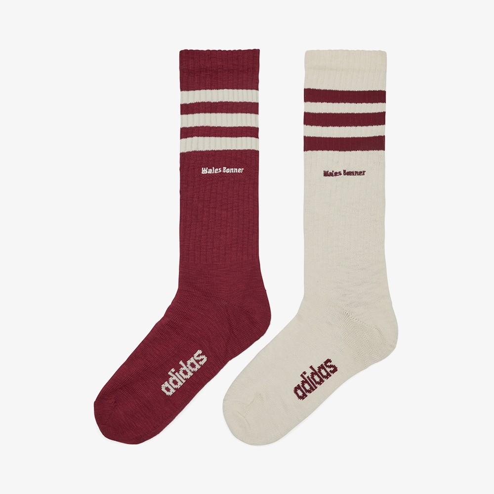 Wales Bonner x adidas 3-Stripes Socks 'Collegiate Burgundy’