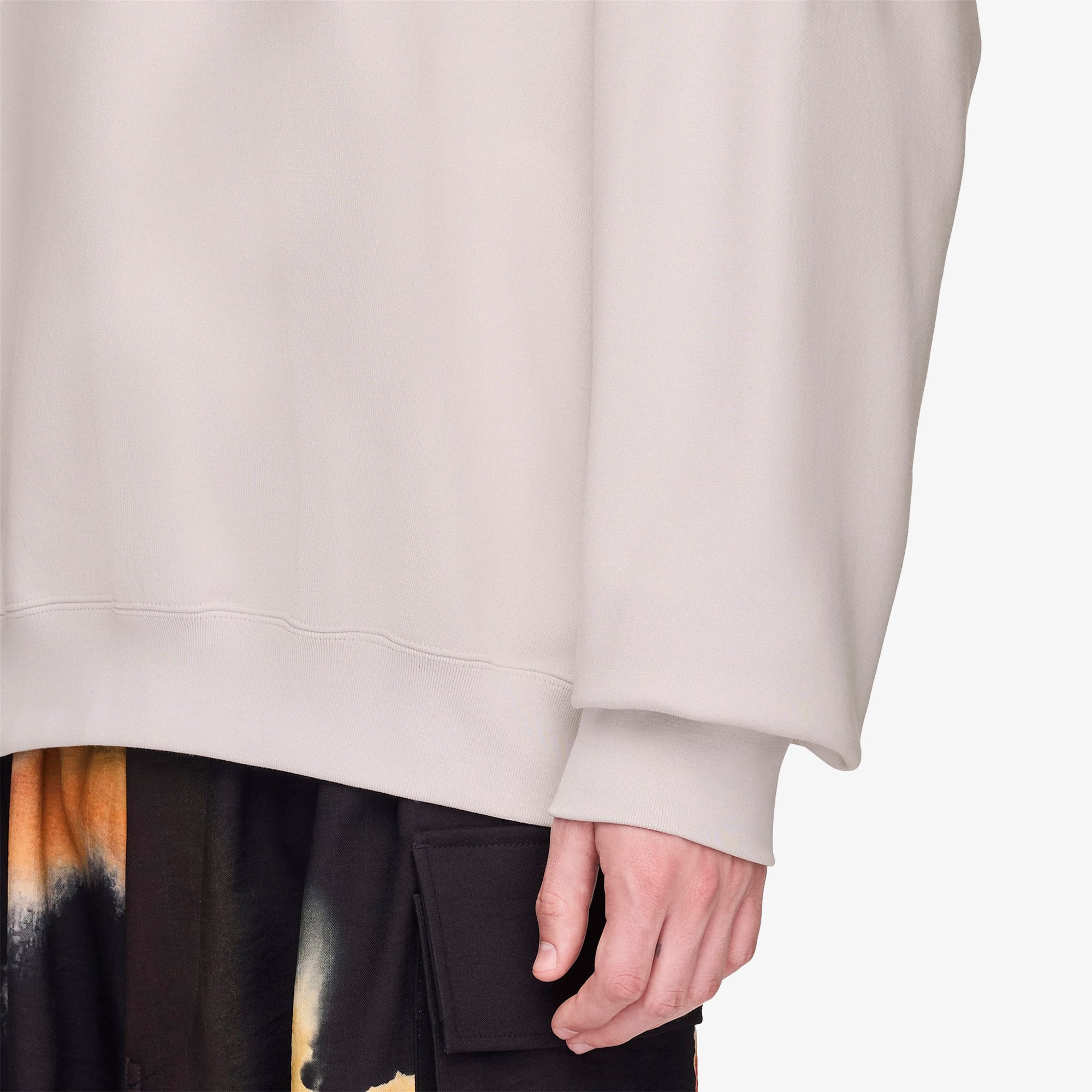 Brushed Terry Crew Sweatshirt 'Chalk Pearl'