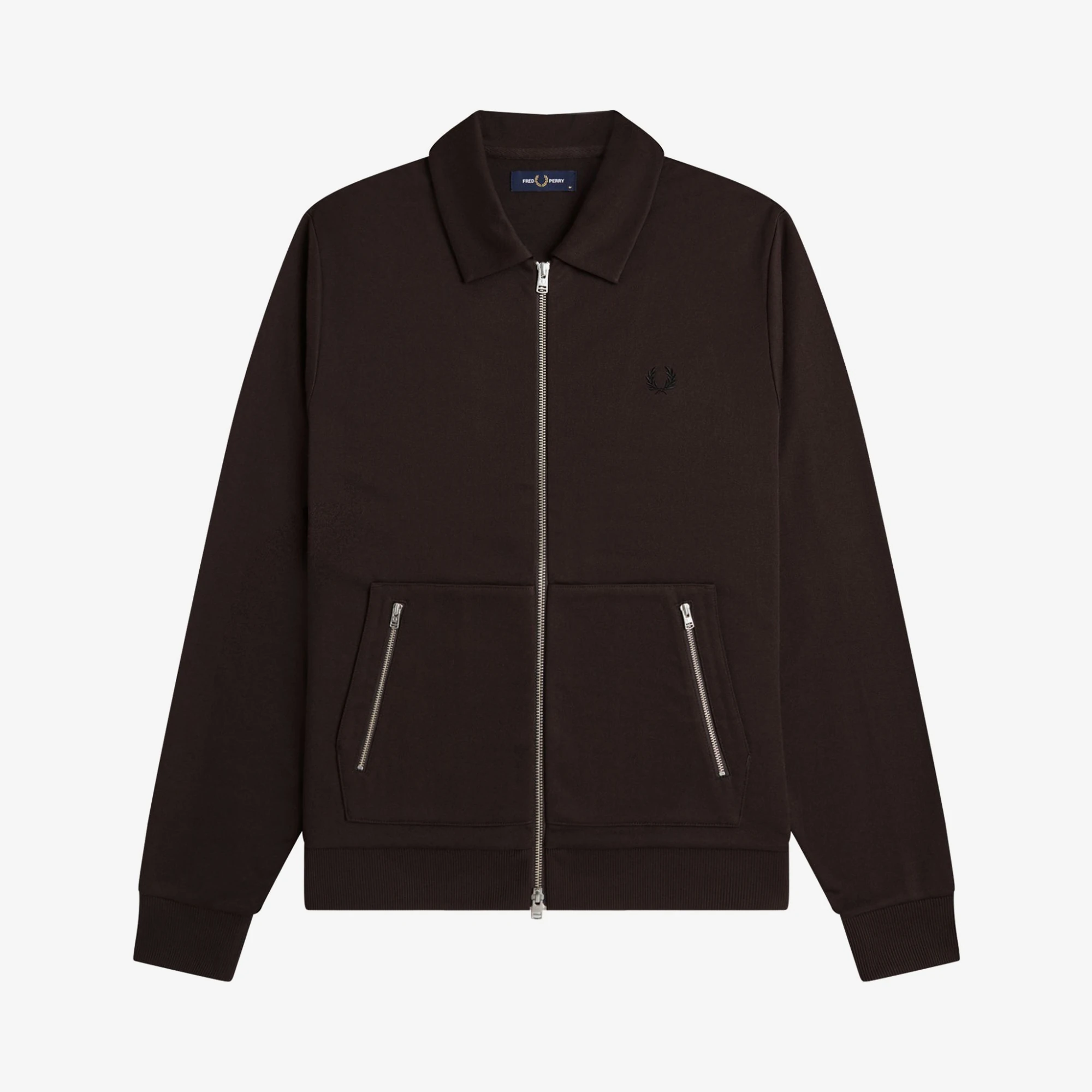 Fred Perry Tennis Net Tape Track Jacket 'Rich Brown' - WUNDER