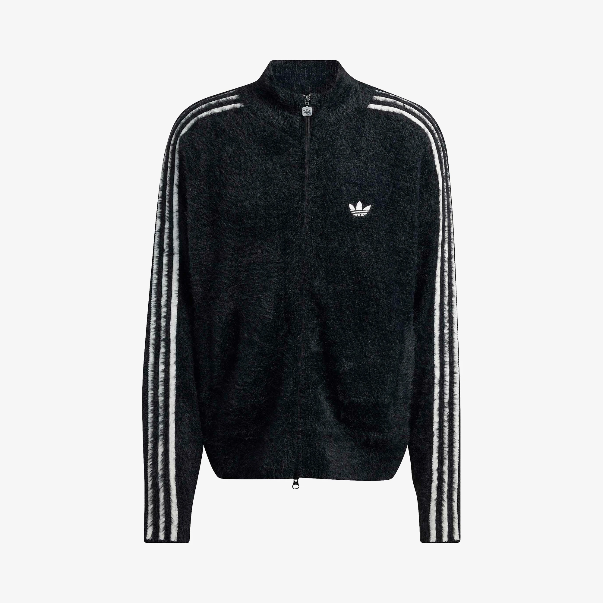 Faux Mohair Classic Track Top 'Black'