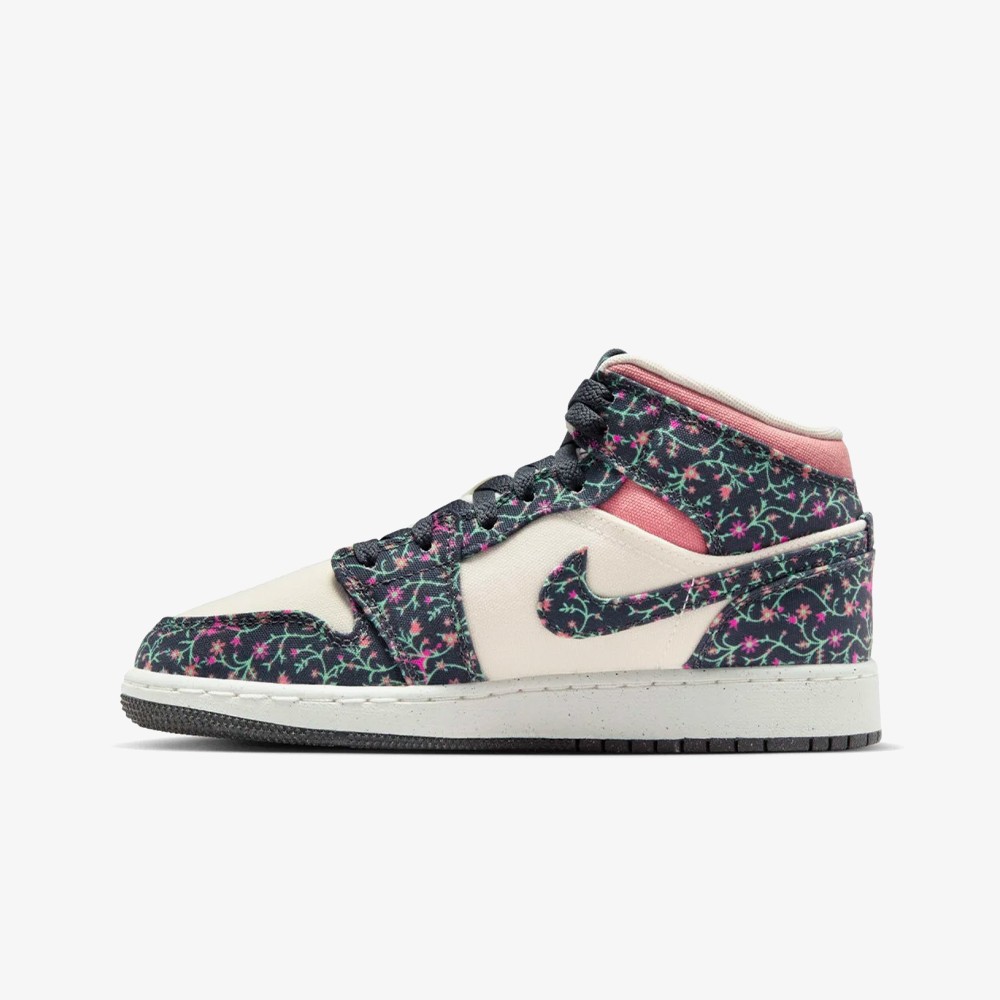 Air Jordan 1 Mid 'Floral Canvas' (GS)