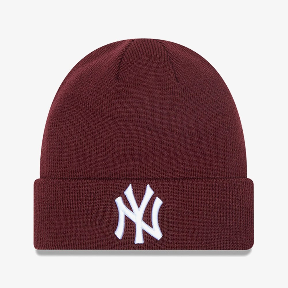 New York Yankees League Essential Maroon Cuff Beanie Hat