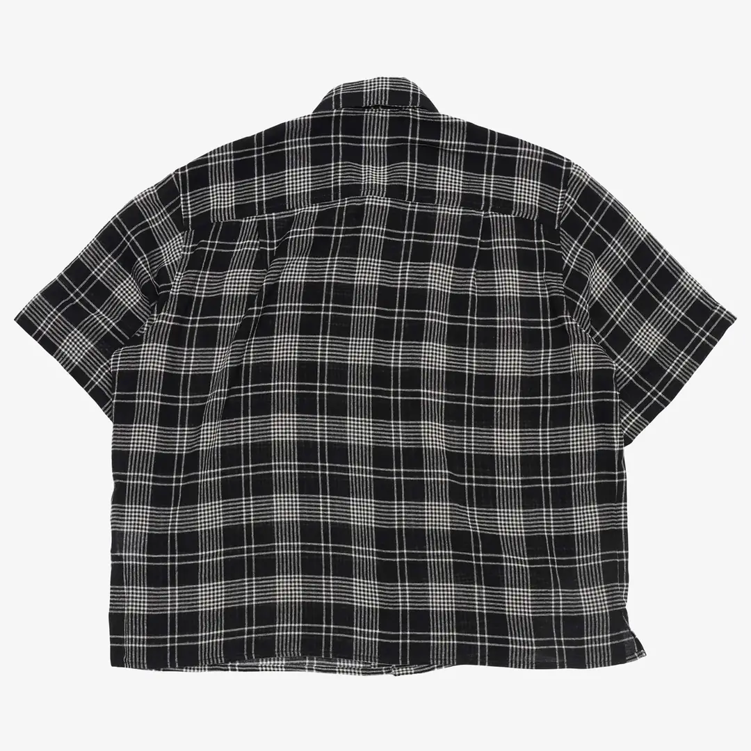 【soe / ソーイ】Crashed Flannel Shirts ブラック u4000164-182-b.webp