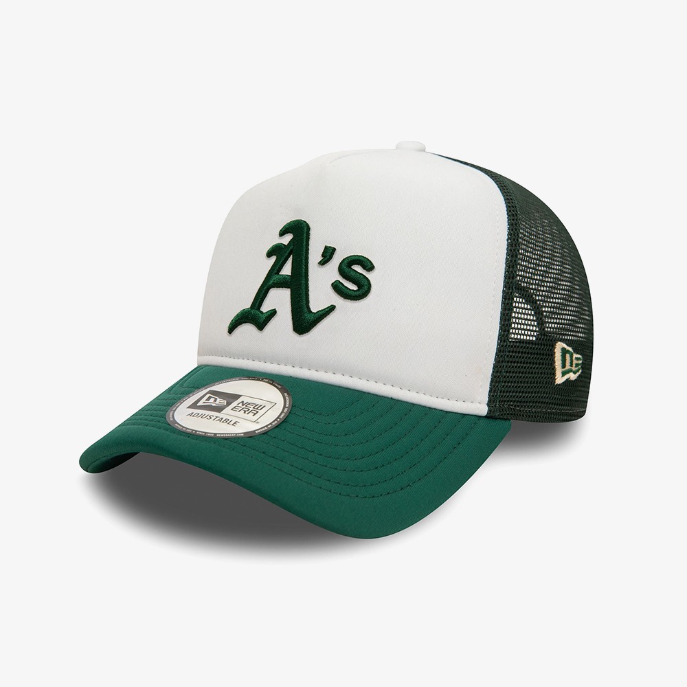 Oakland Athletics World Series 9FORTY E-Frame Adjustable Trucker Cap 'Dark Green'