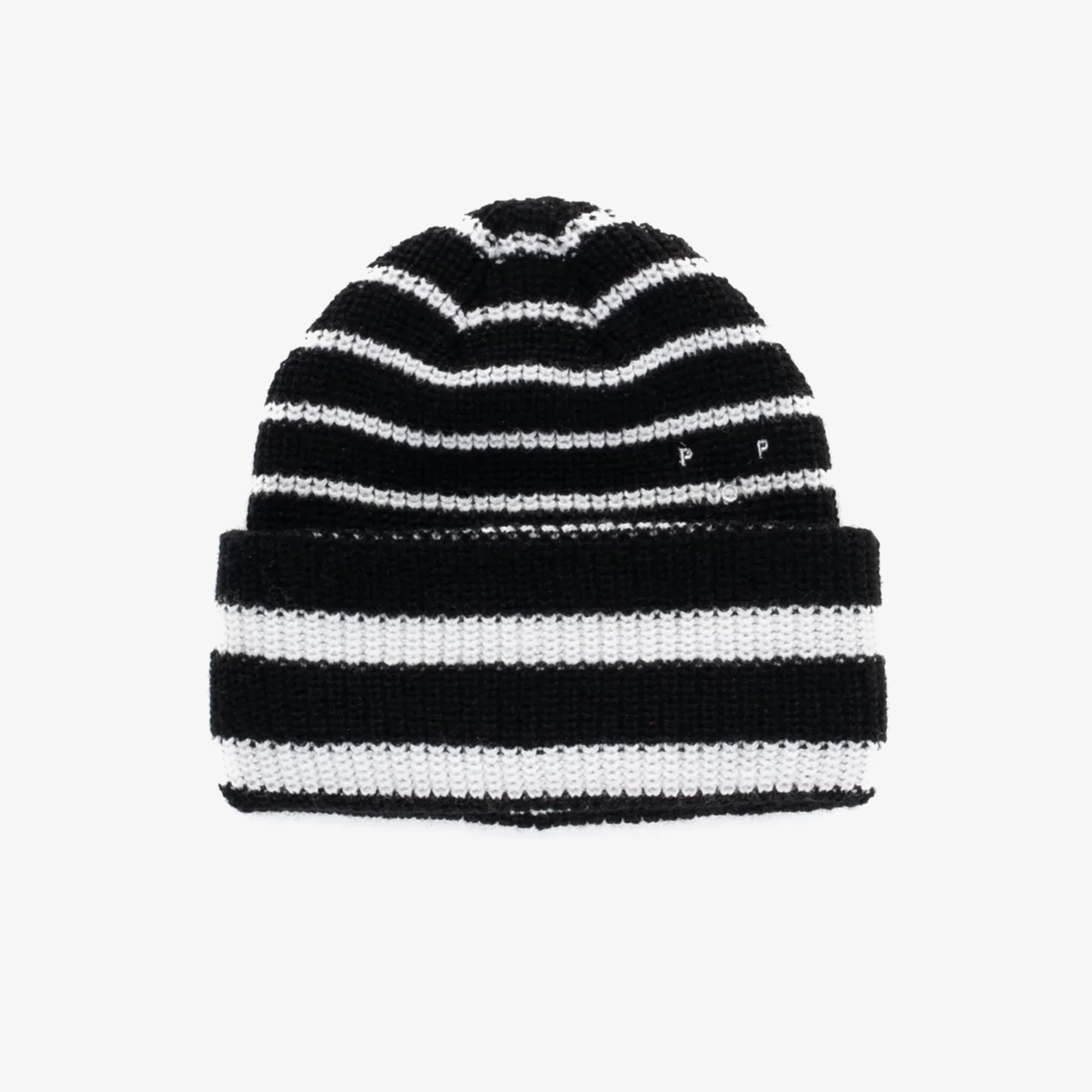 Striped Beanie 'Black White'