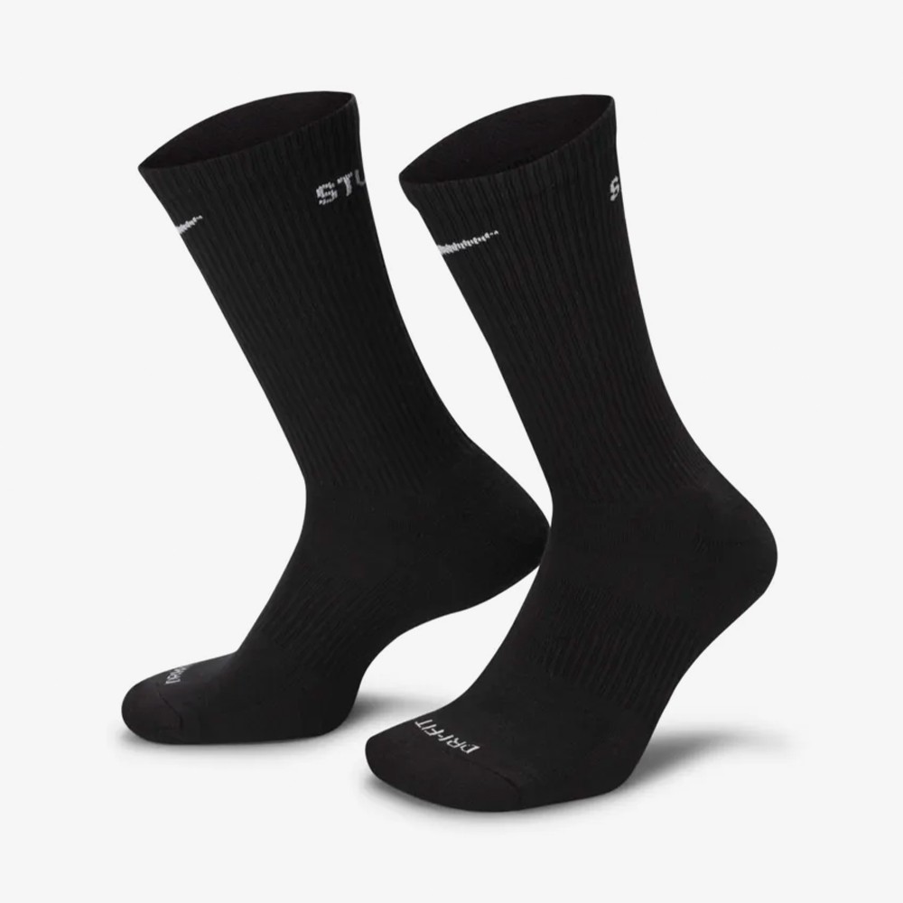 Nike x Stüssy Everyday Plus Crew Socks (3-Pack) 'Black'
