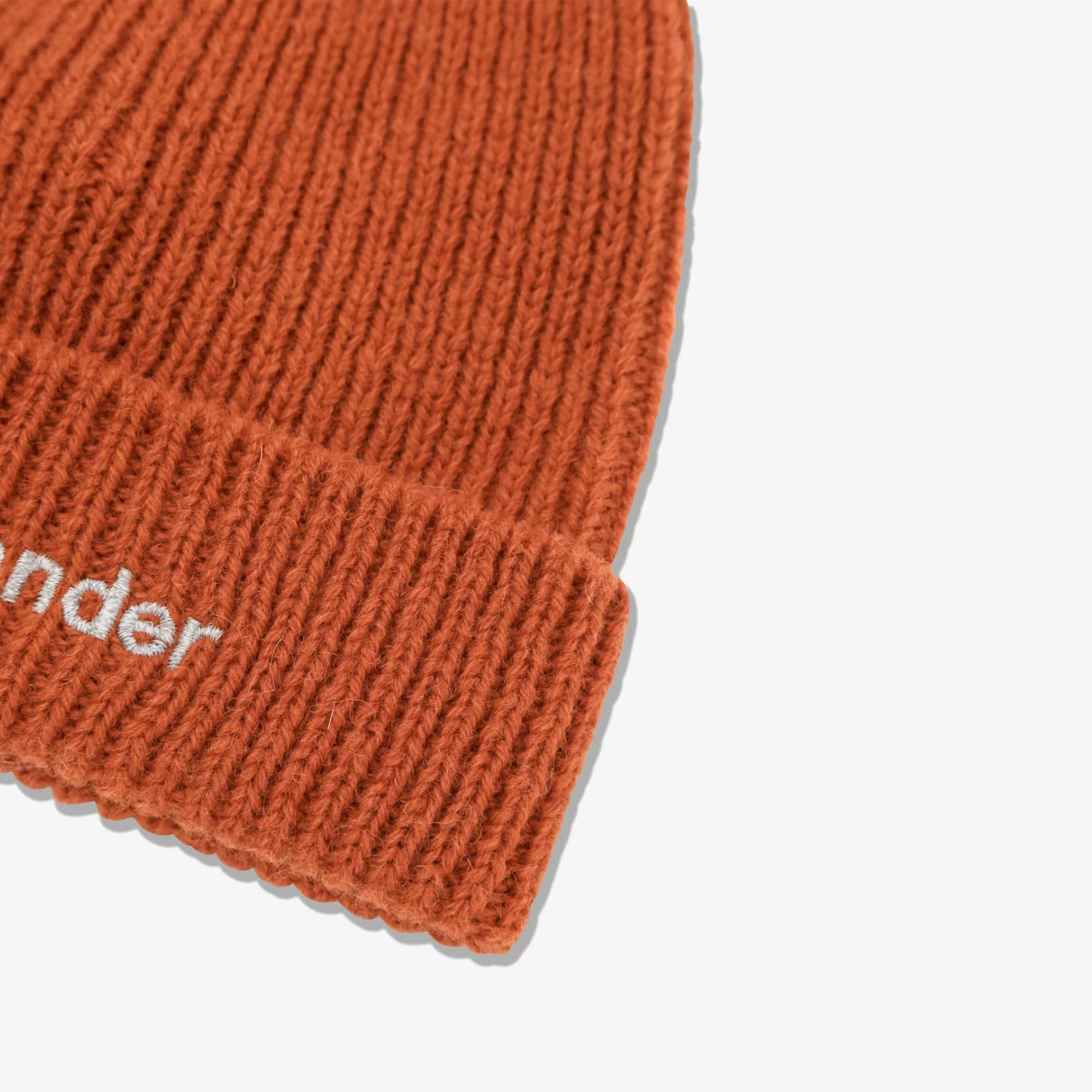 Shetland Wool Knit Cap 'Orange'