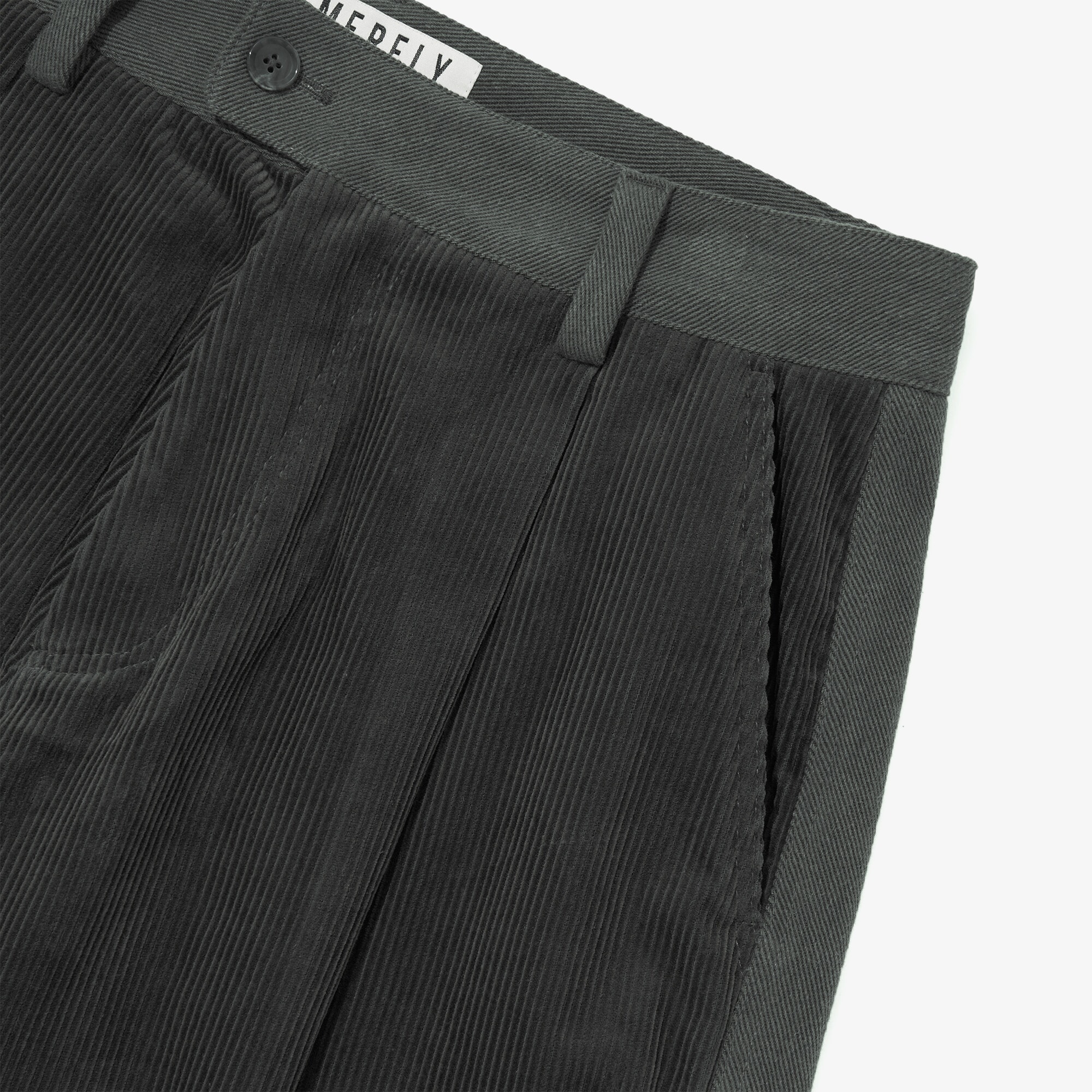 Premium Dual Fabric Contrast Wide Pants 'Royal Black'