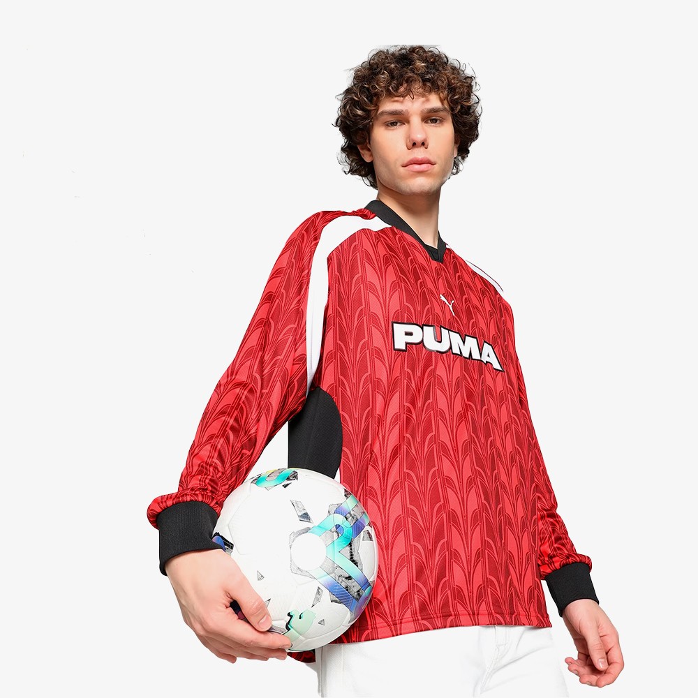 Long Sleeve Football Jersey 'Intense Red'