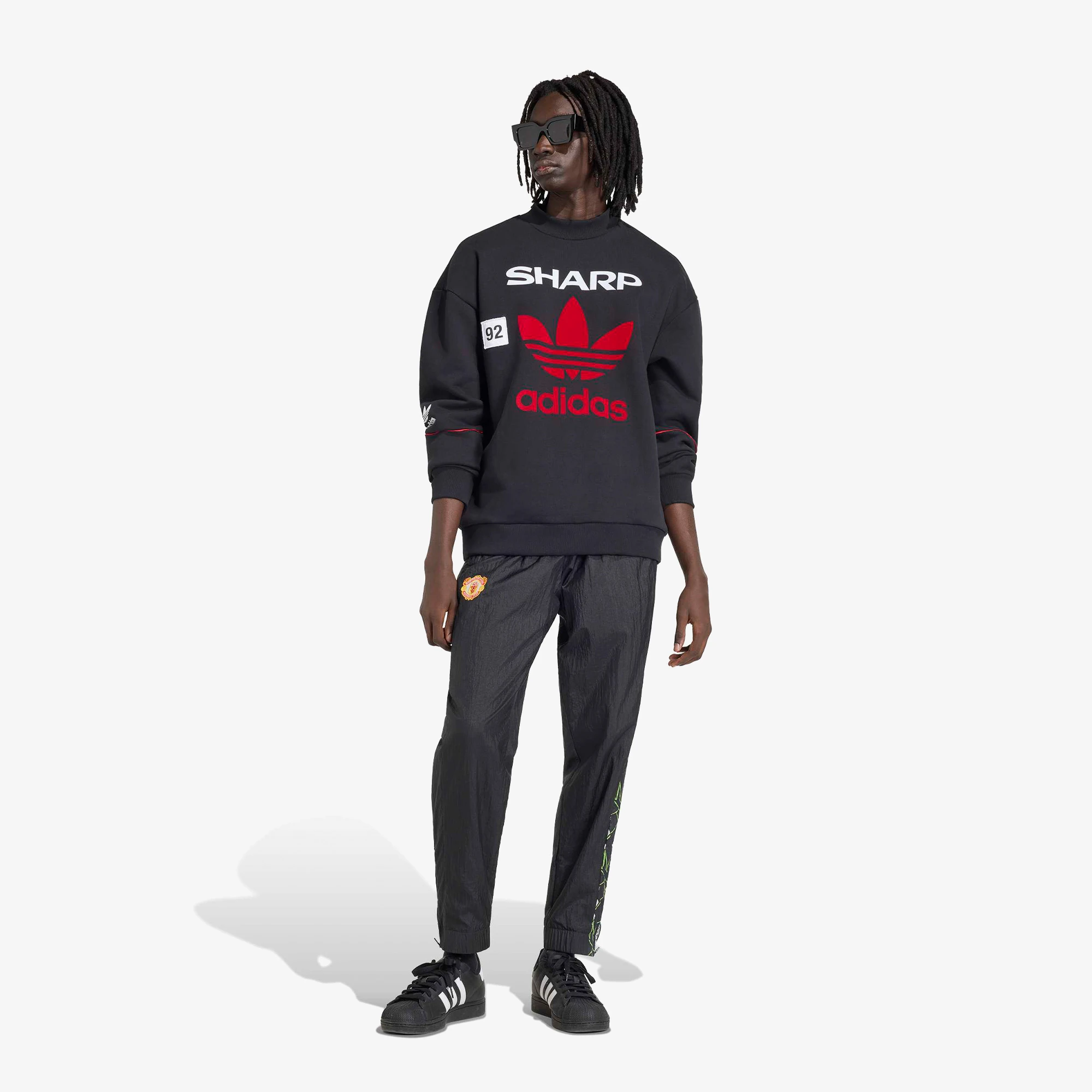 adidas Manchester United Crew Sweat '90 'Black' - WUNDER