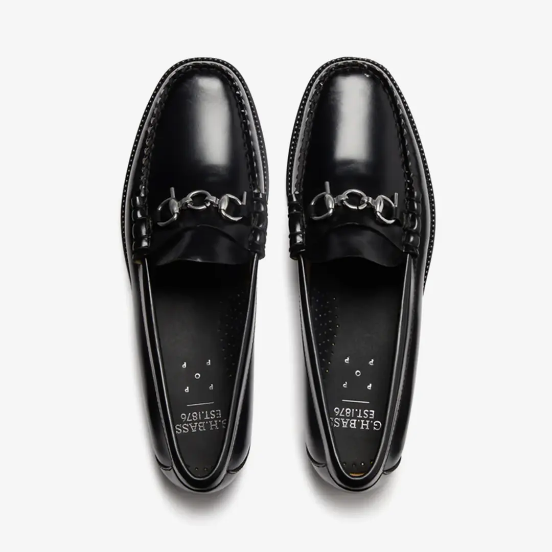 G.H.BASS & Pop Easy Weejuns Lincoln Loafers Leather 'Black' - WUNDER