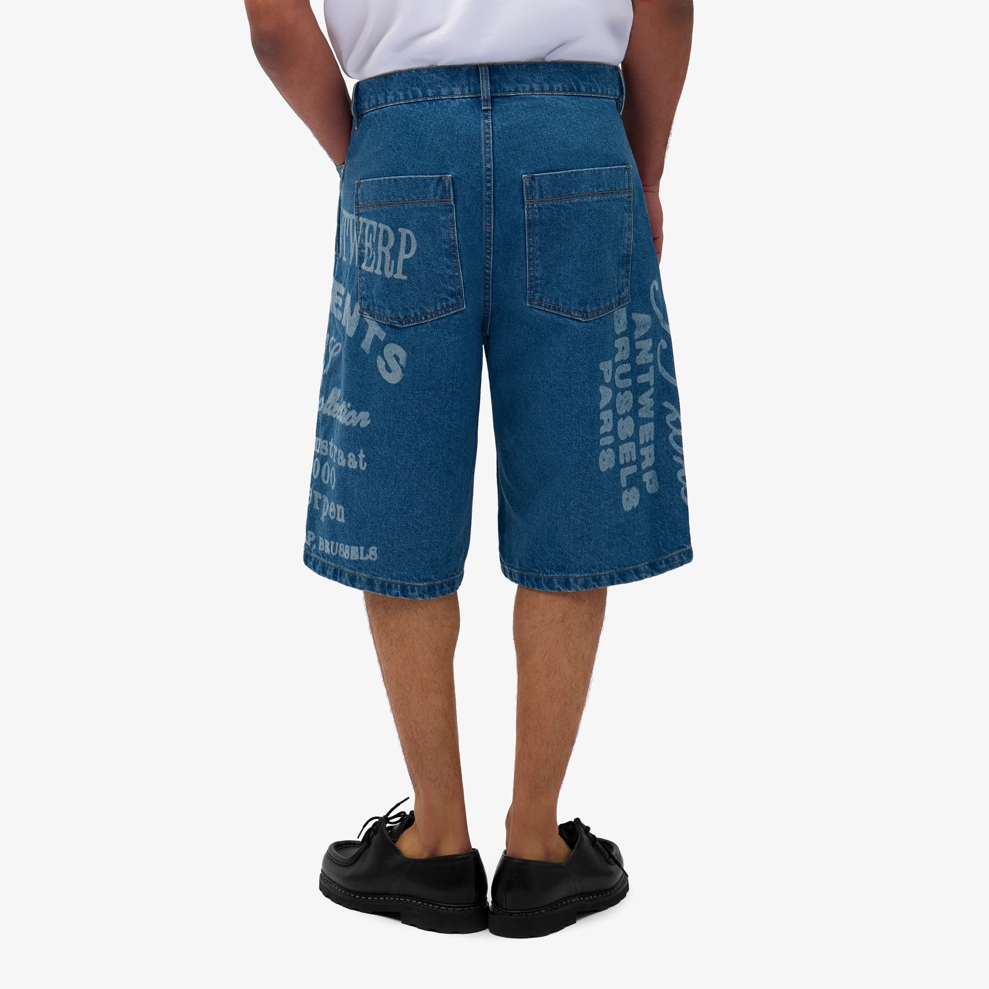 Print Denim Shorts 'Bleached'