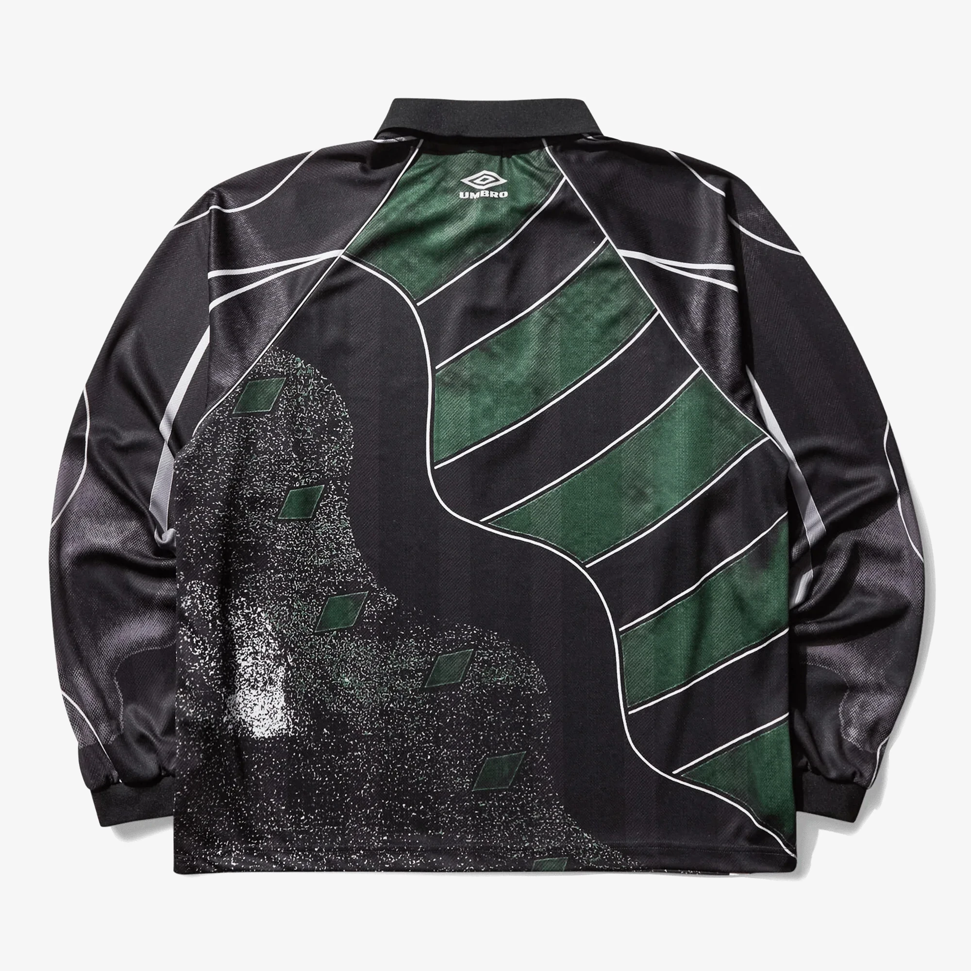 UMBRO 95-96 Long Sleeve Polo 'Dark Green Black' - WUNDER