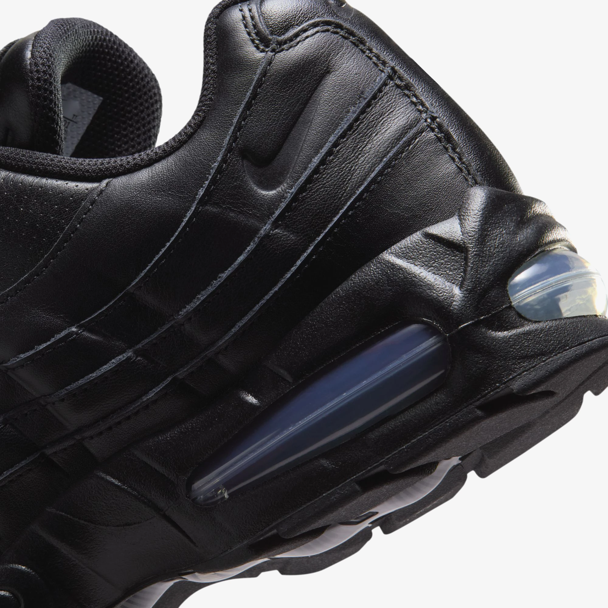 Nike Air Max 95 Big Bubble Leather 'Triple Black' - WUNDER