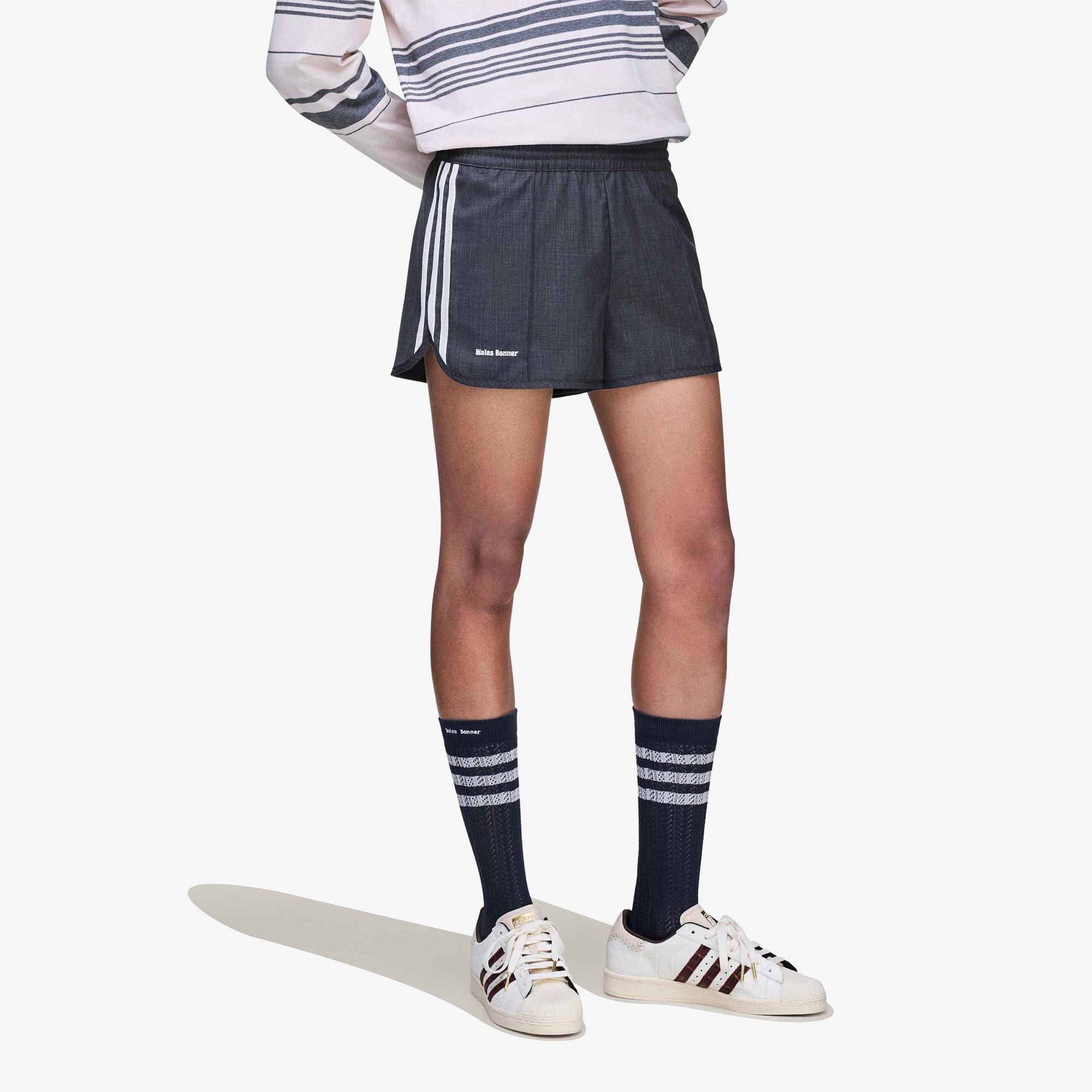 Wales Bonner x adidas Wool Short 'Dark Grey Heather'