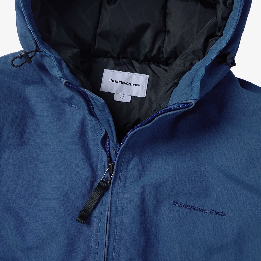 Washed Down Puffer Jacket 'Blue'