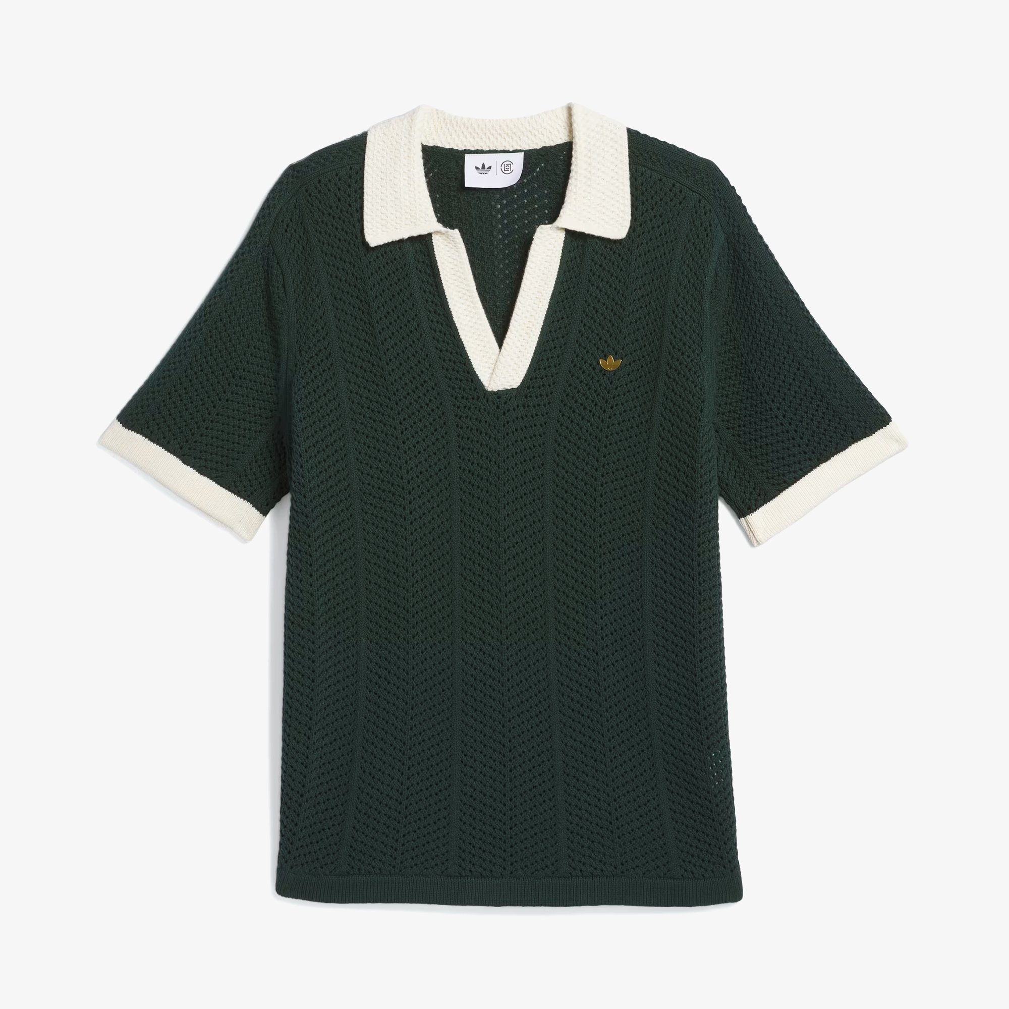 adidas x Clot Pique Knit Polo 'Green Night'