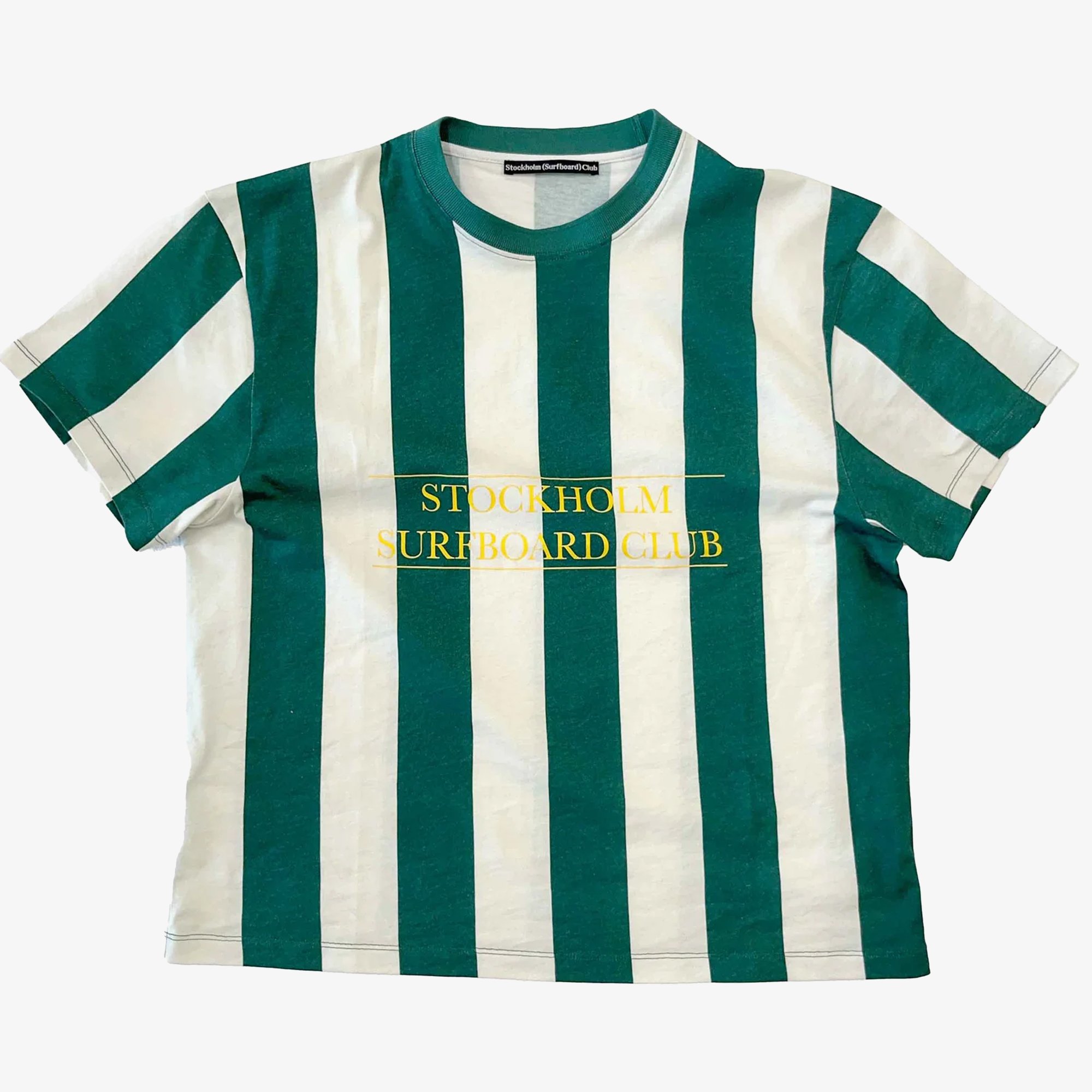 Box Tee Stripe 'Green & White'